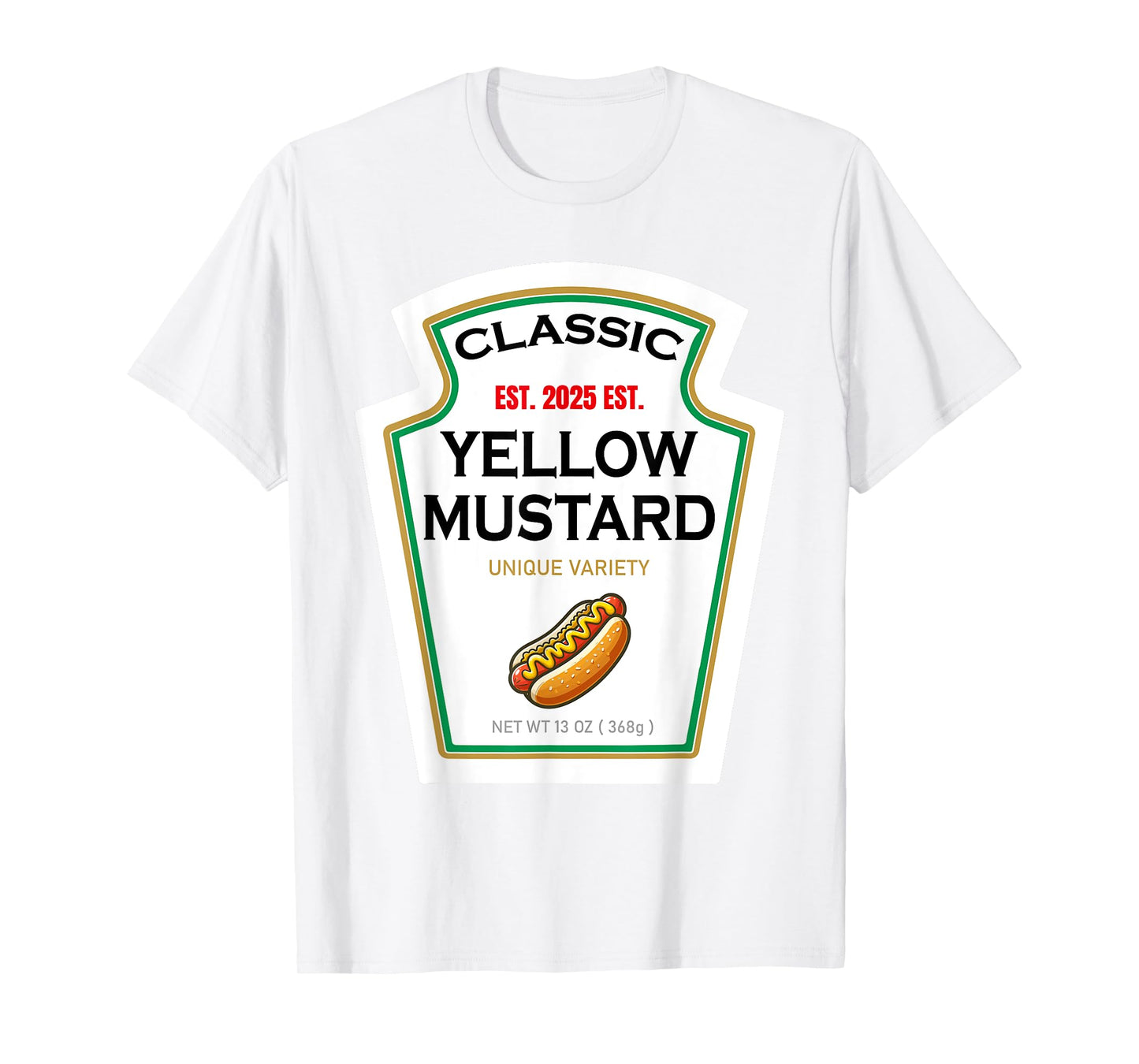 Yellow Mustard DIY Costume Matching Couples Groups Halloween T-Shirt