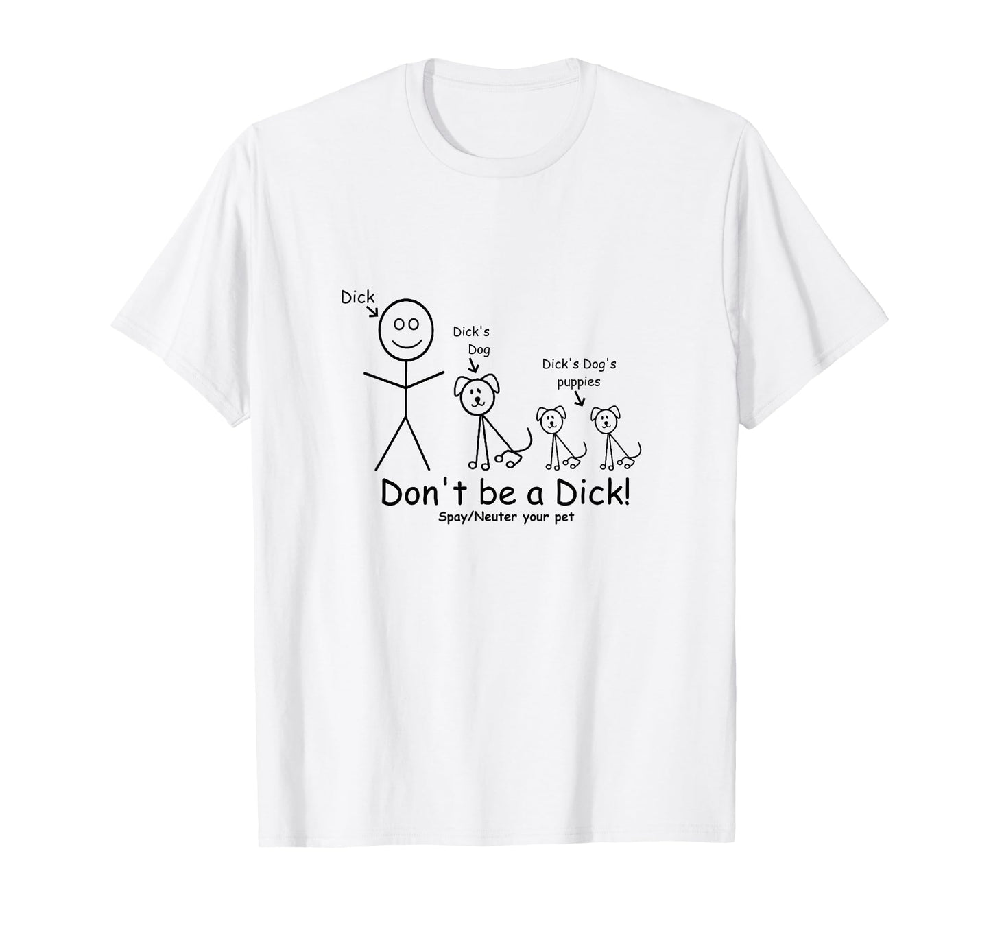 Don't be a Dick Spay Neuter your Pet Animal lover Advocate T-Shirt