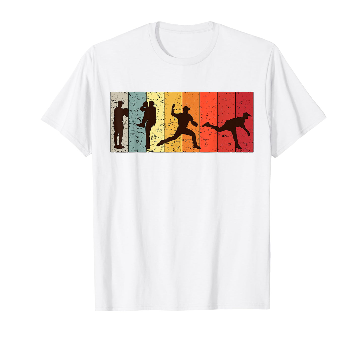 Retro Baseball Pitcher Men Vintage Pitching T-Shirt