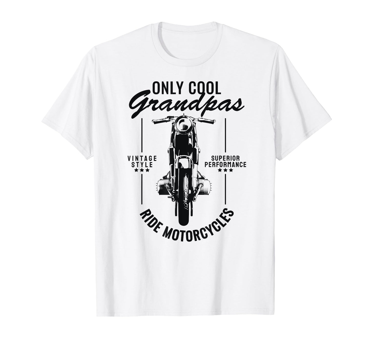 Only Cool Grandpas Ride Motorcycles Funny Biker Grandpa T-Shirt