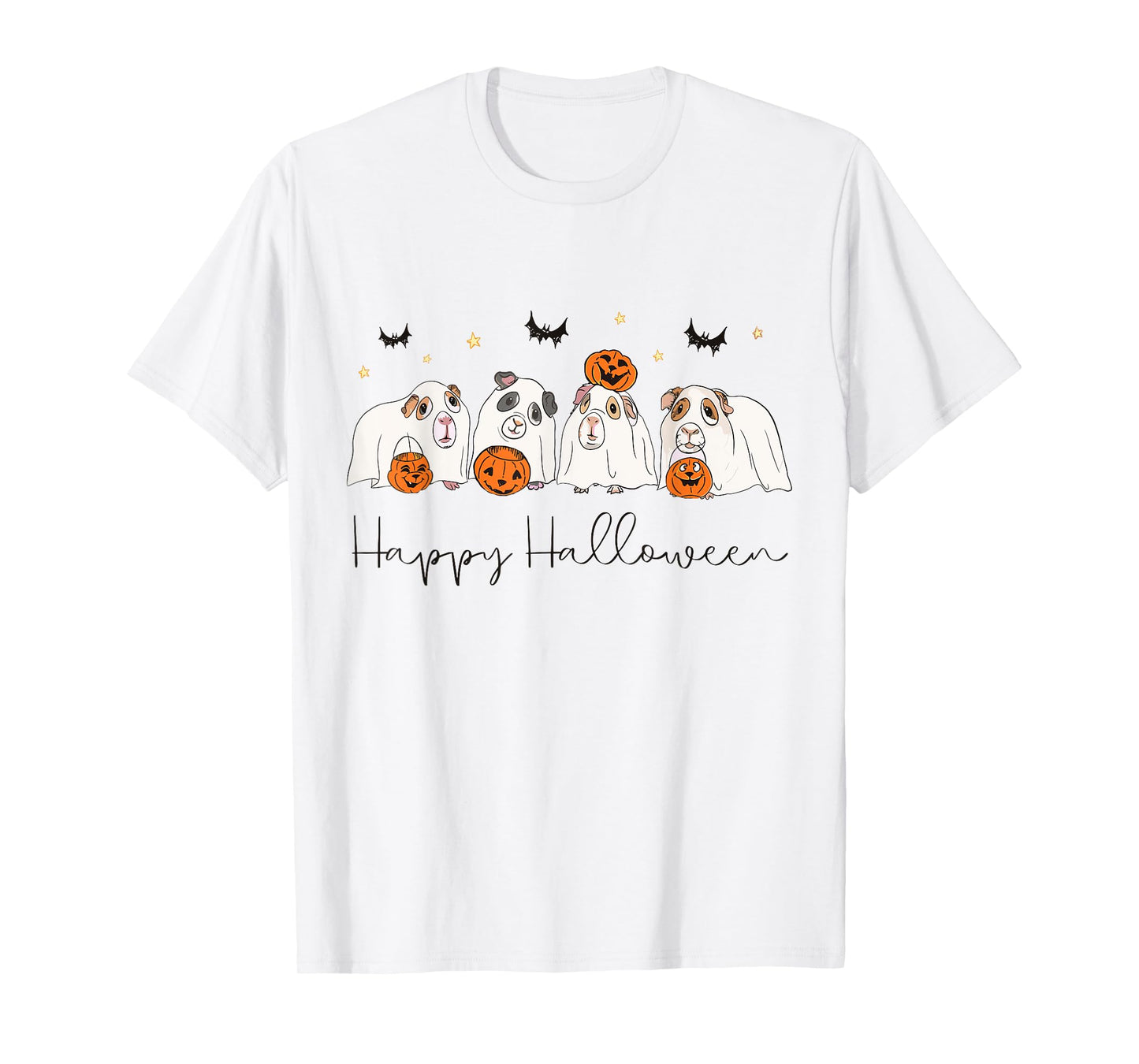 Happy Halloween Guinea Pig Ghost Spooky Season Guinea Pig T-Shirt