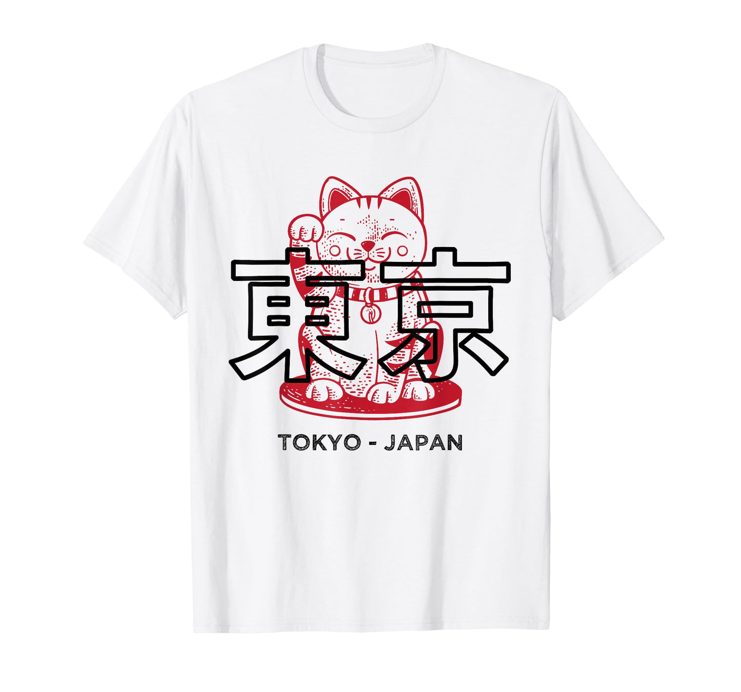 Maneki Neko Shirt Japanese Lucky Cat Anime Tokyo Japan T-Shirt