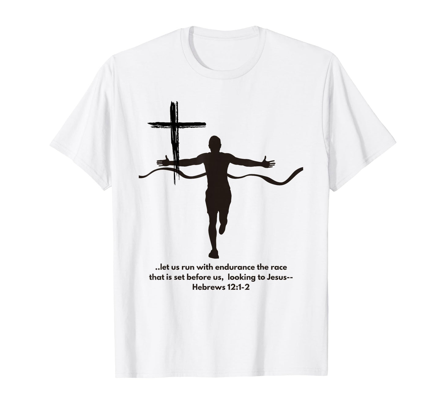 Faith and Running Marathon Jogging Cross Country Christian T-Shirt