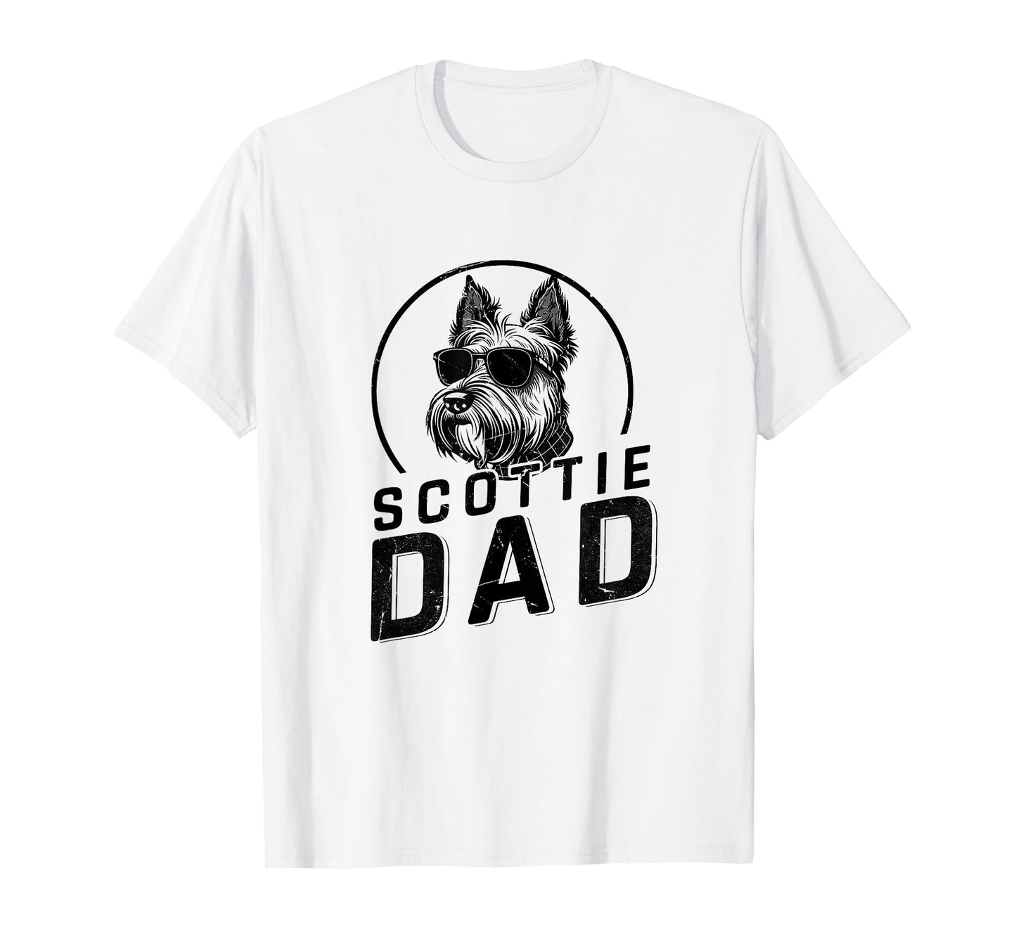 Scottie Dad Dog Owner Gifts for Men Funny Dog Dad Christmas T-Shirt