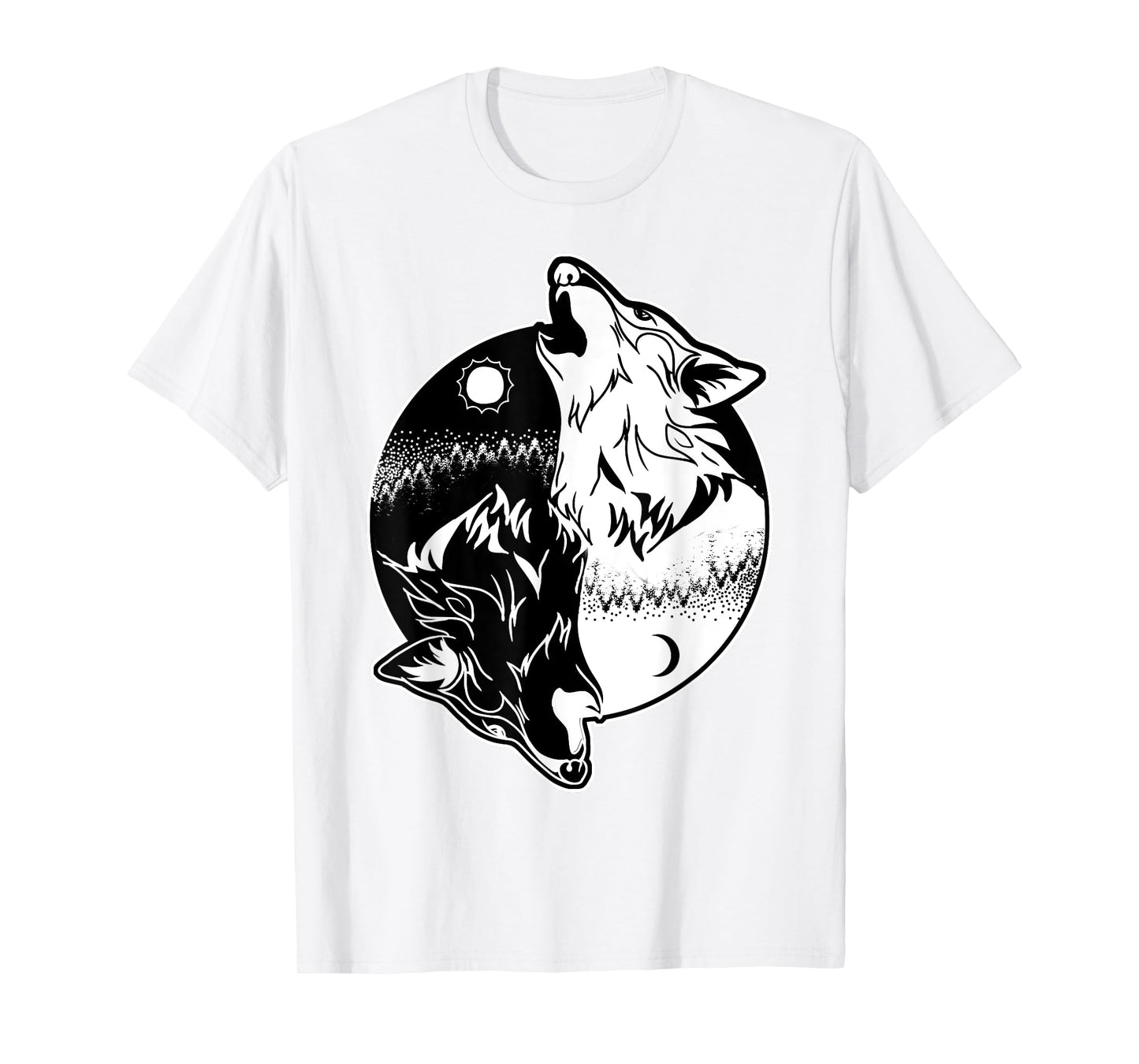Wolf Yin Yang Shirt Yin Yang Shirt Skoll Wolf Shirt T-Shirt