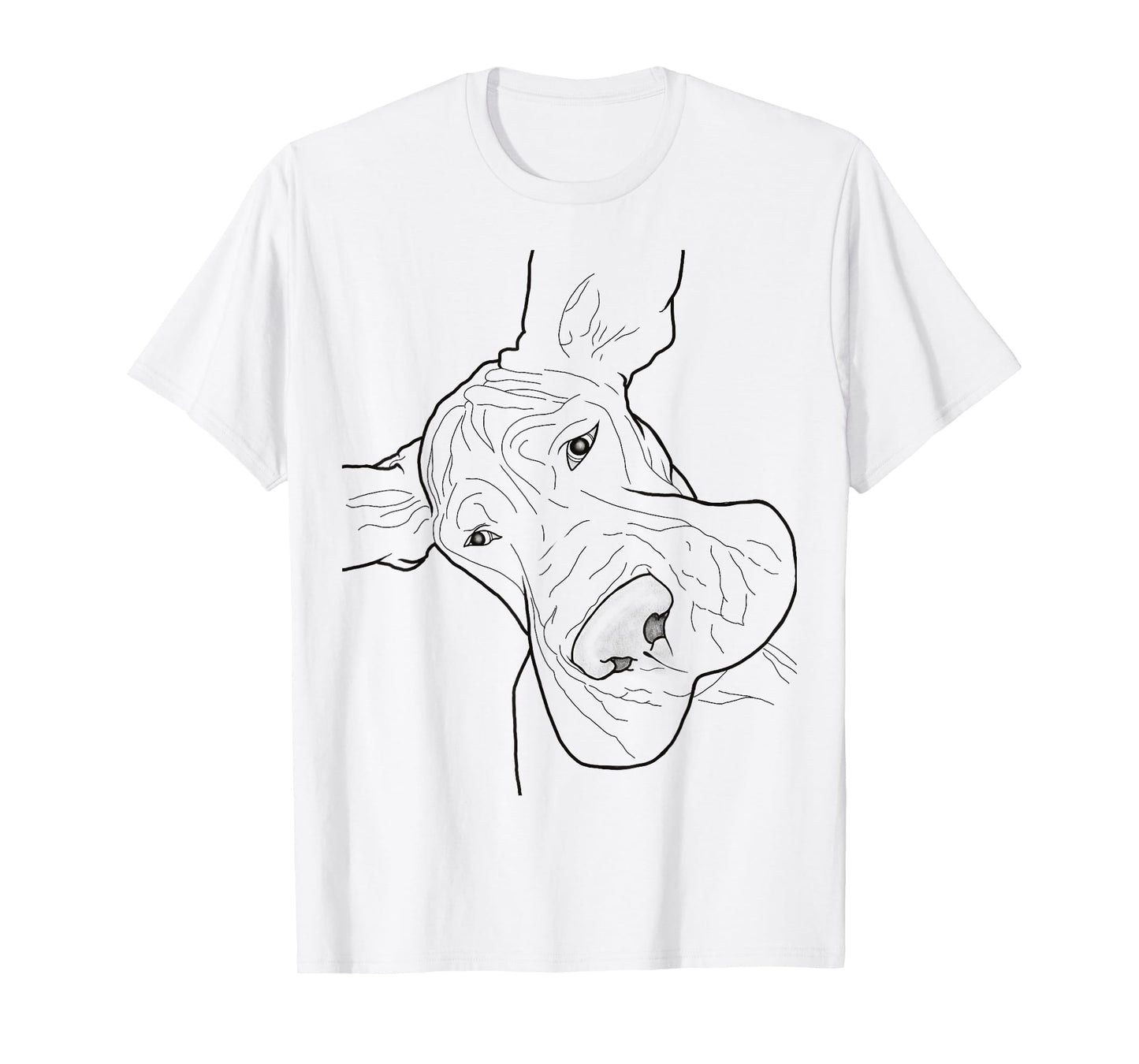 Funny Goofy Great Dane face T-Shirt Small