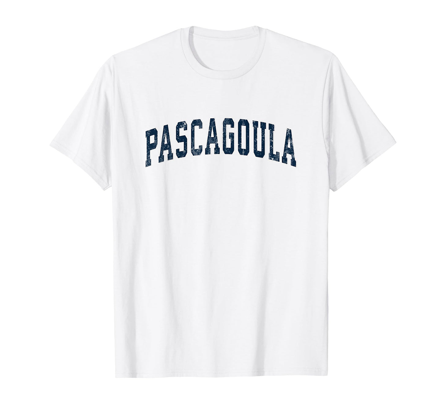 Pascagoula Mississippi MS Vintage Sports Design Navy Design T-Shirt