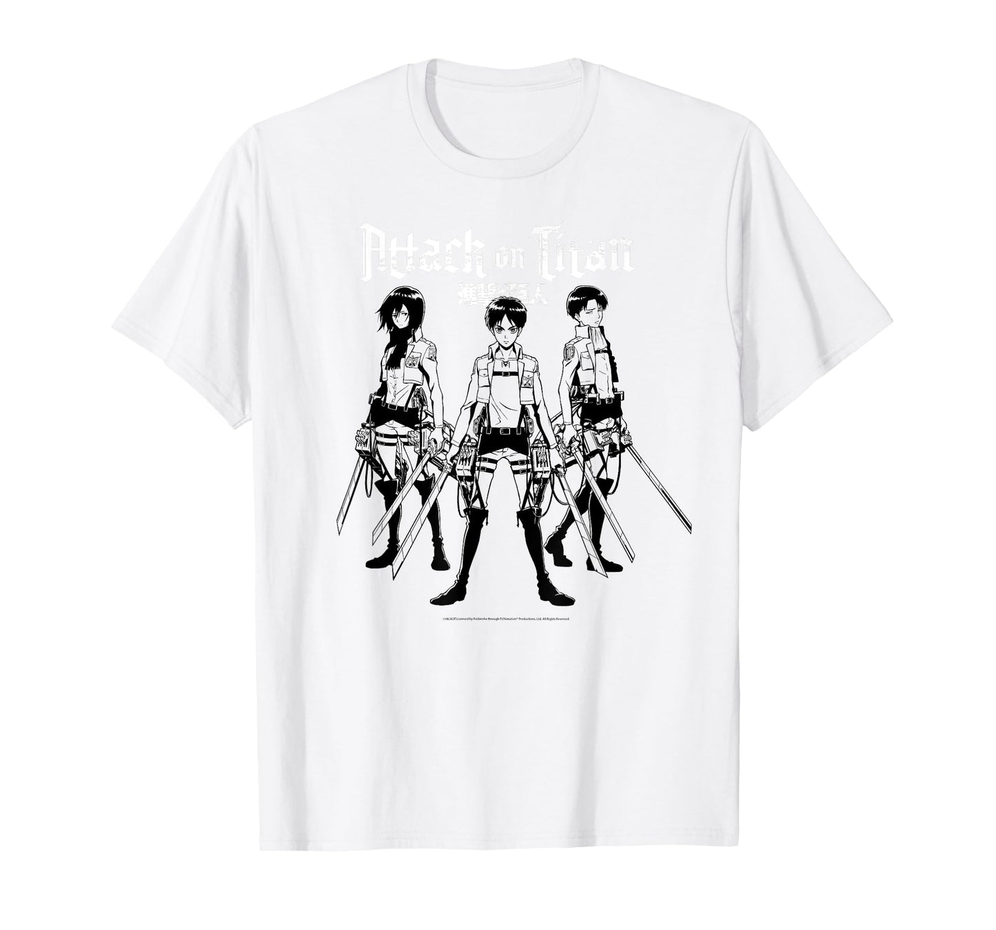Attack on Titan Training Corps Trio Linear Anime T-Shirt