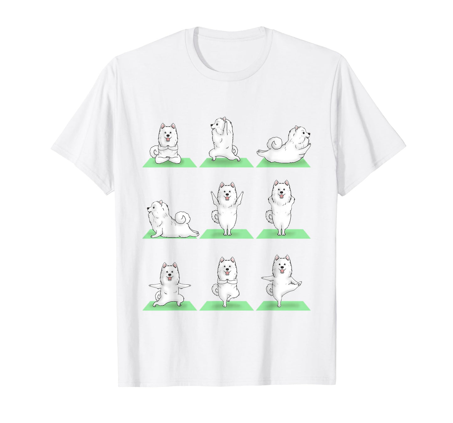 Samoyed Dog Yoga Pose Zen Workout Exercise Yogi Cute Funny T-Shirt
