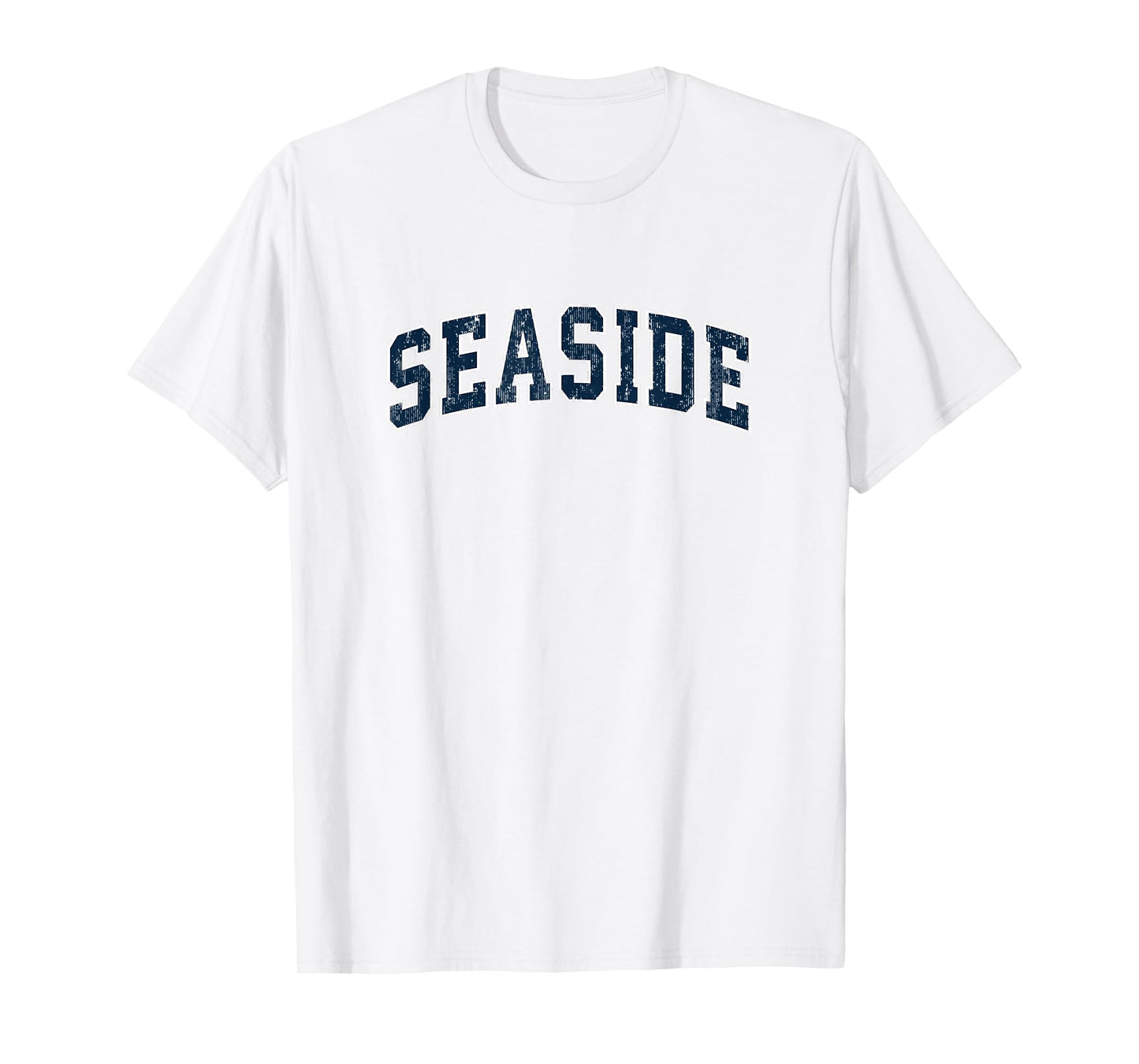 Seaside California CA Vintage Sports Design Navy Design T-Shirt