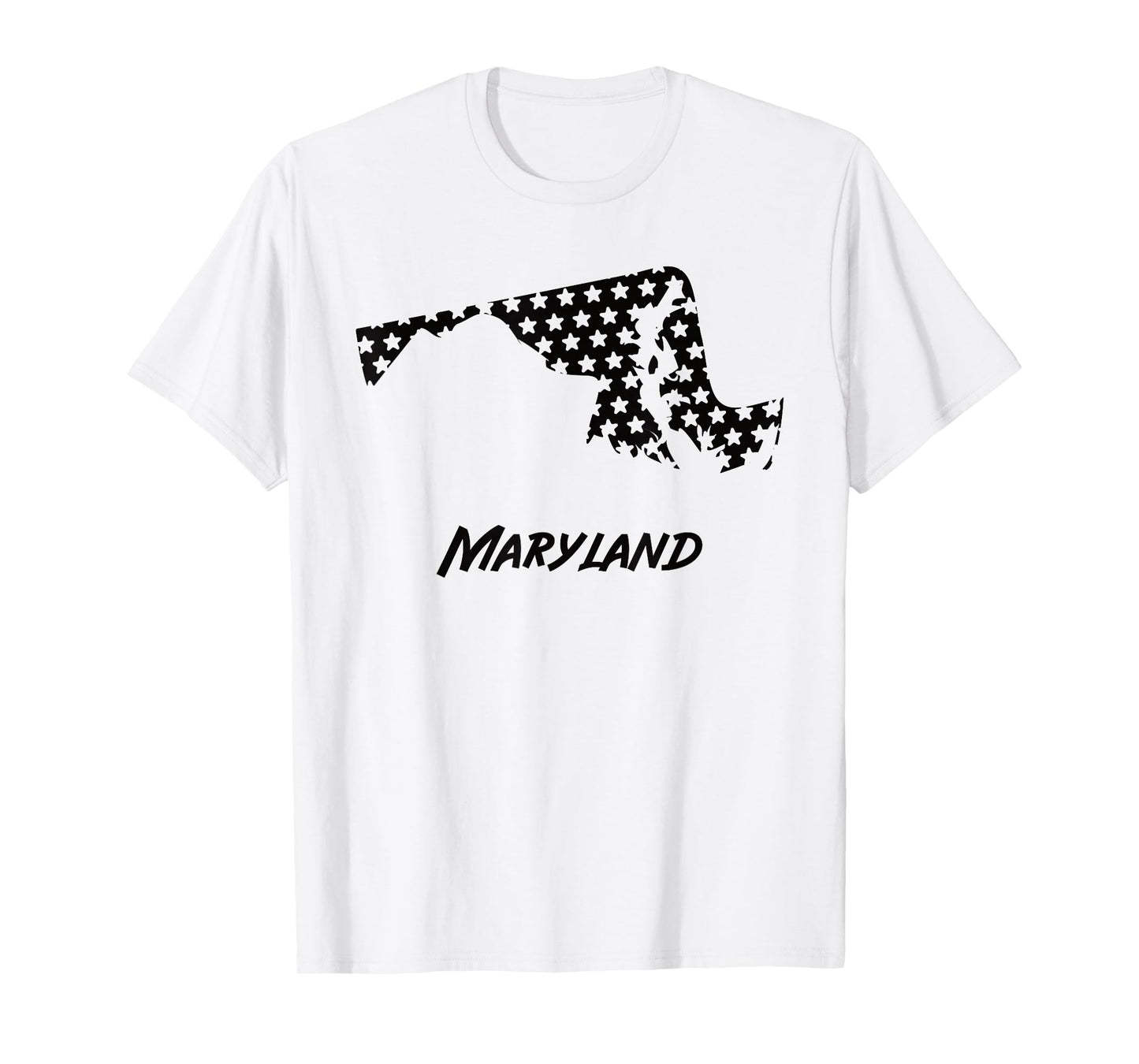 Maryland USA State Outline Stars Vintage Retro Design T-Shirt