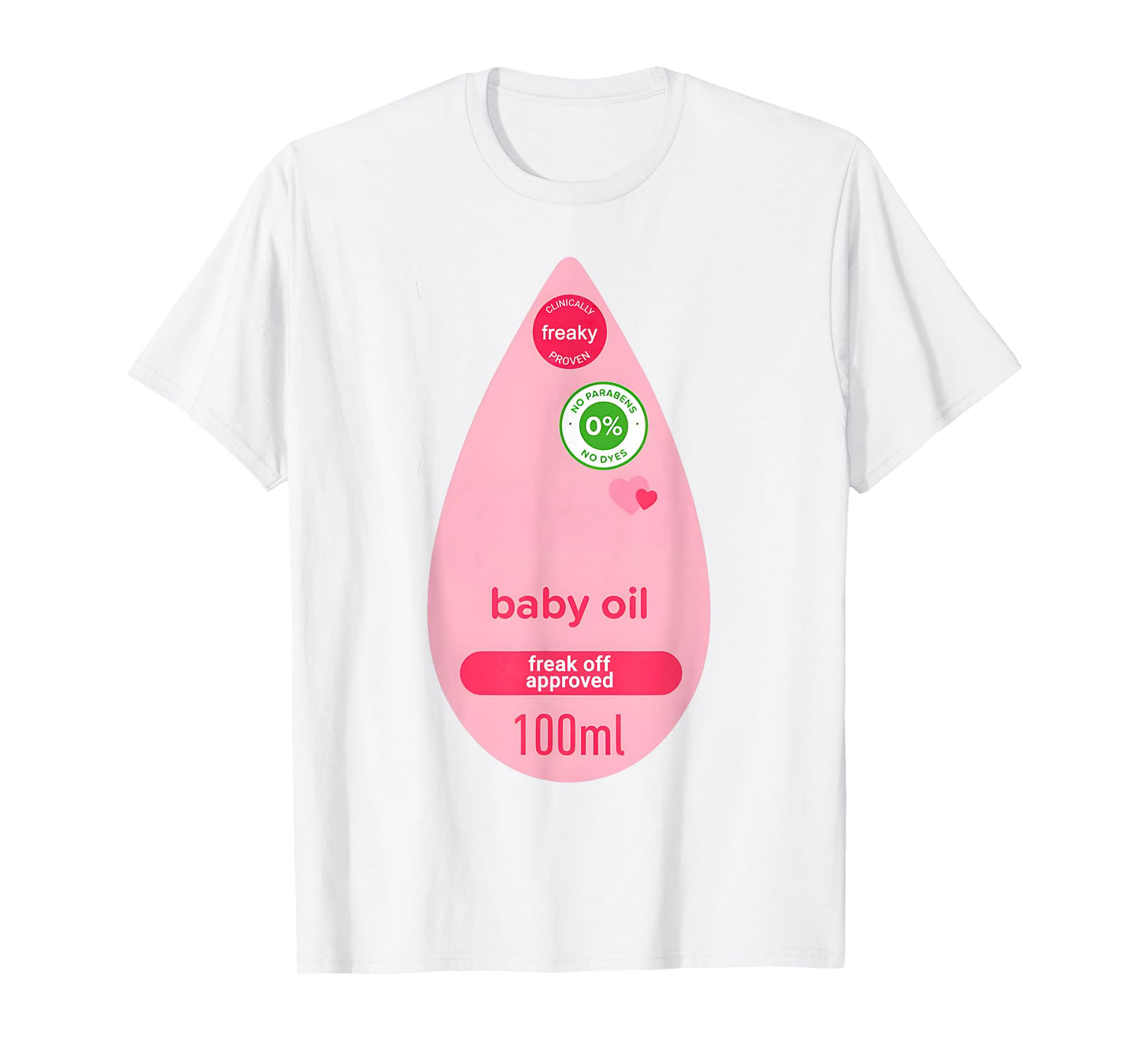 Baby Oil Halloween Costume Funny Women Men Halloween Costume T-Shirt