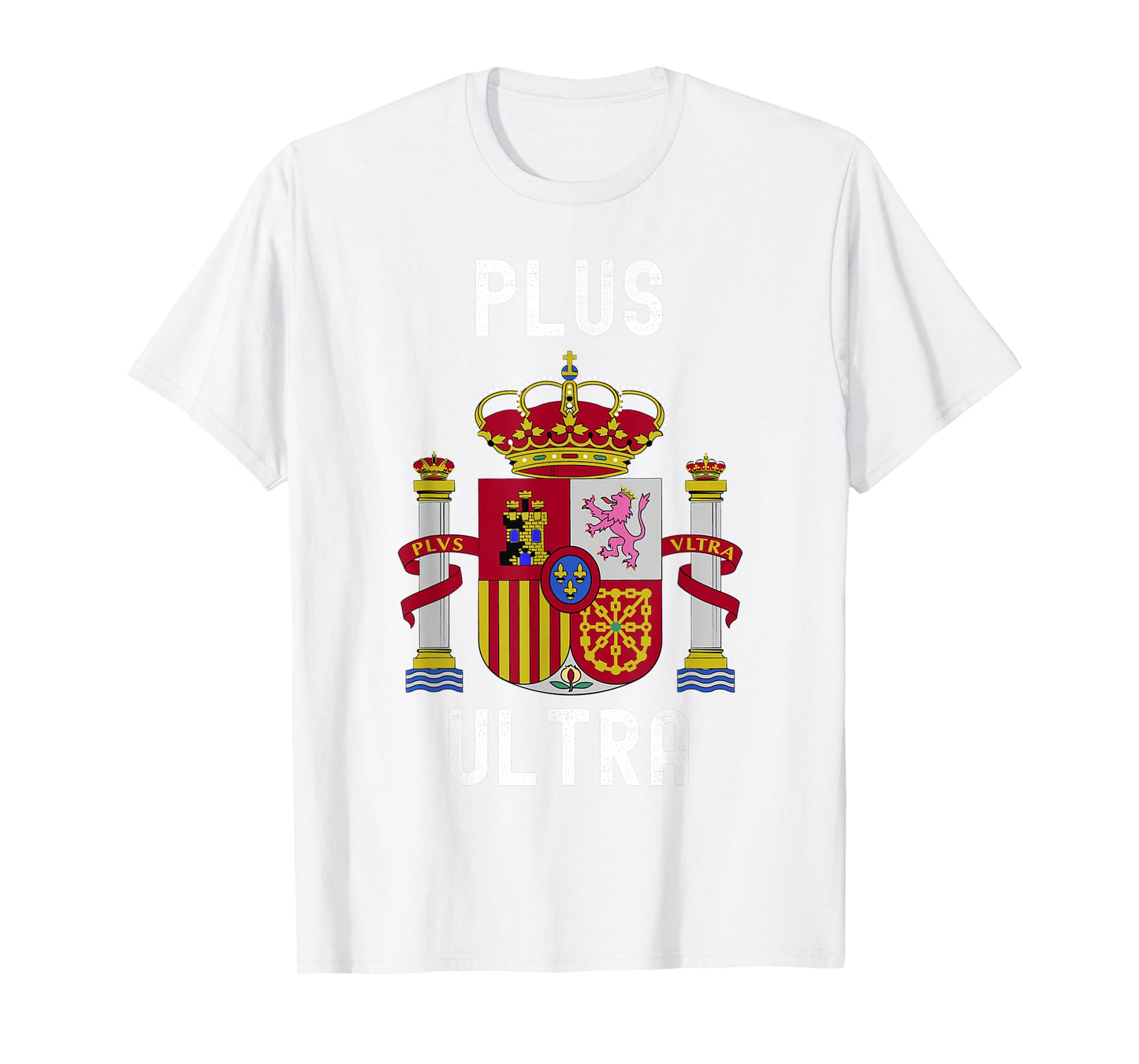 Plus Ultra Spain Flag Patriotic Kids Boys Womens Mens Red T-Shirt
