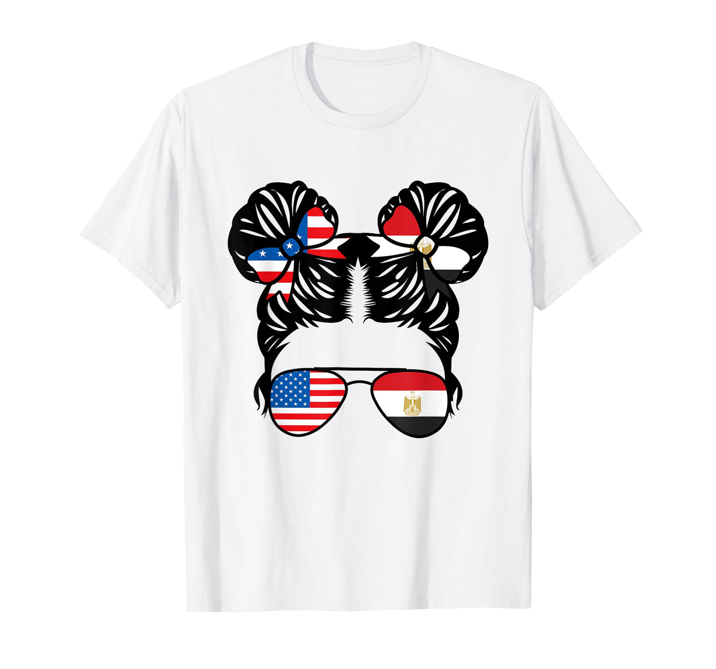 Half American Half Egyptian Girl USA Egypt Flag Patriot T-Shirt