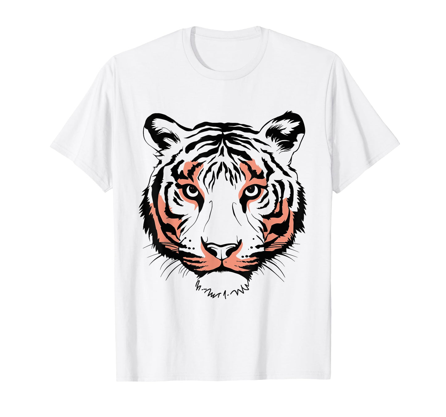 Orange Tiger Face Wild Animal For Women Men Kids Tiger Head T-Shirt