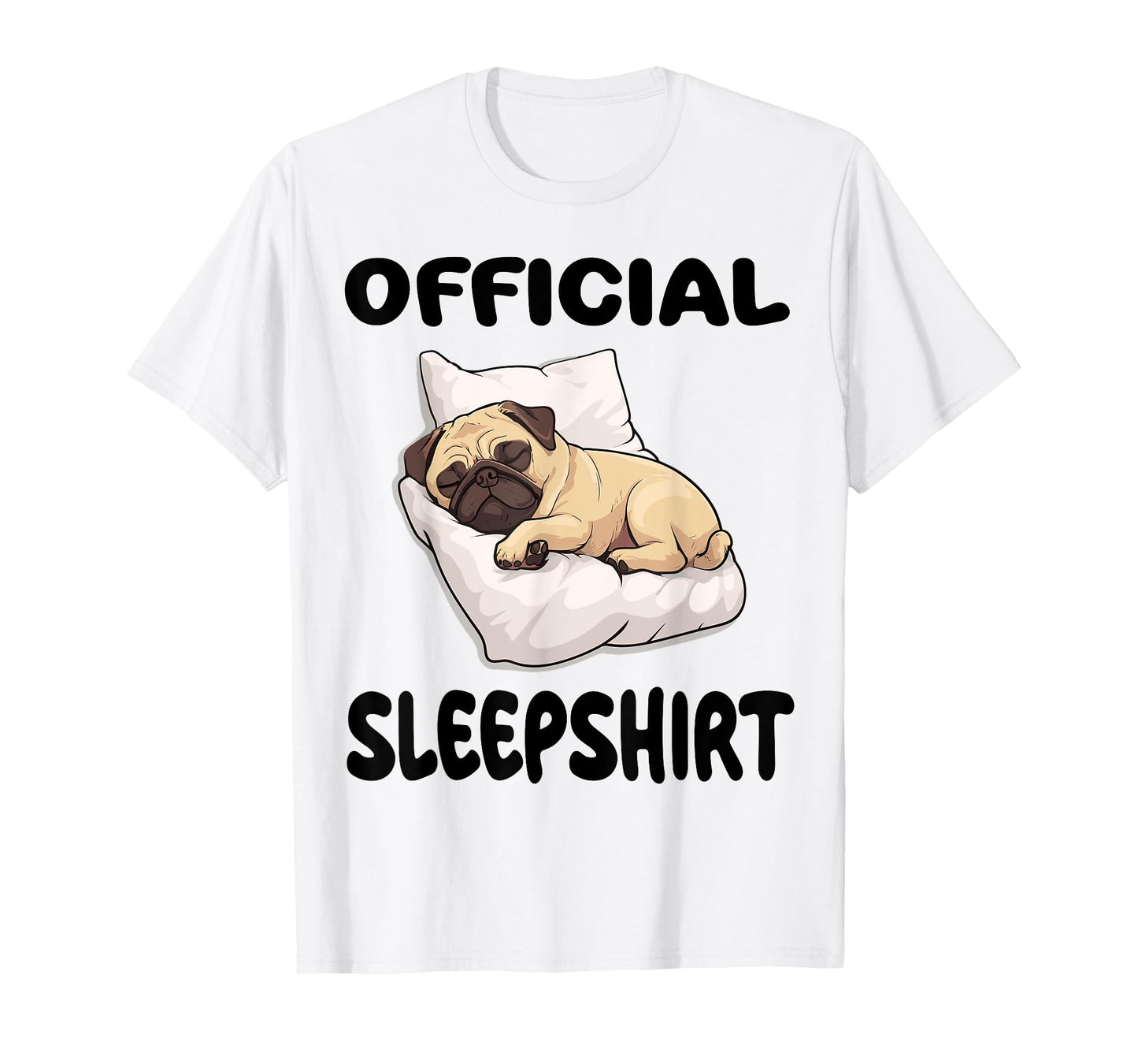 Pug Puggy Dog Official Sleepshirt Pajamas Nightgown T-Shirt