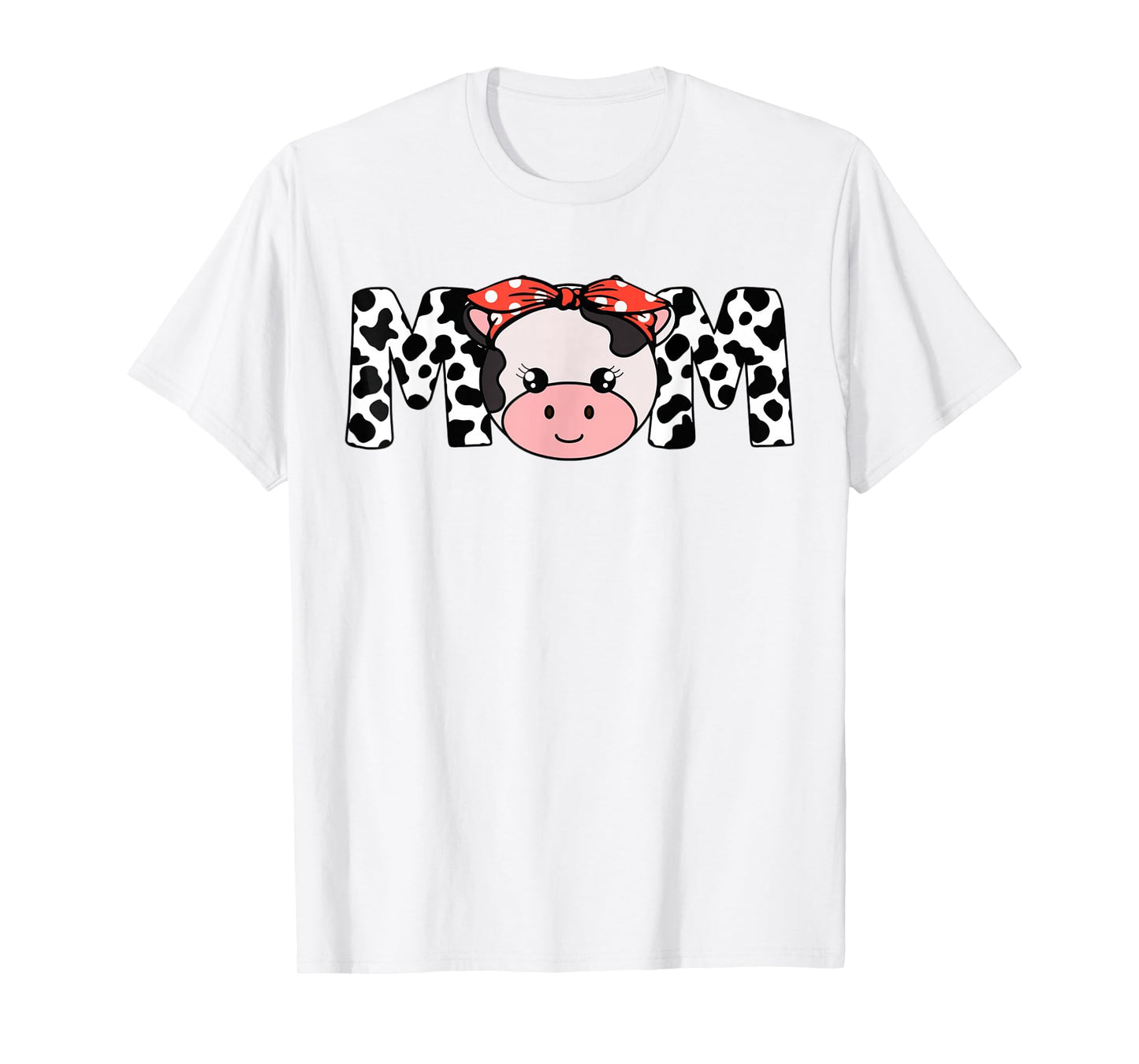 Mom Cow-Print T Shirt Women Heifer Farm Mama T-Shirt