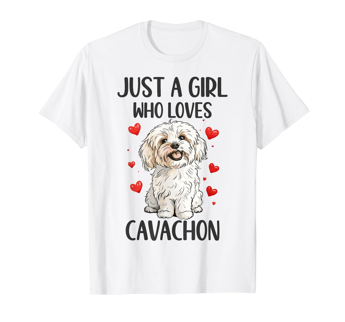 Just a Girl Who Loves Cavachon Funny Cavachon Dog Owner T-Shirt