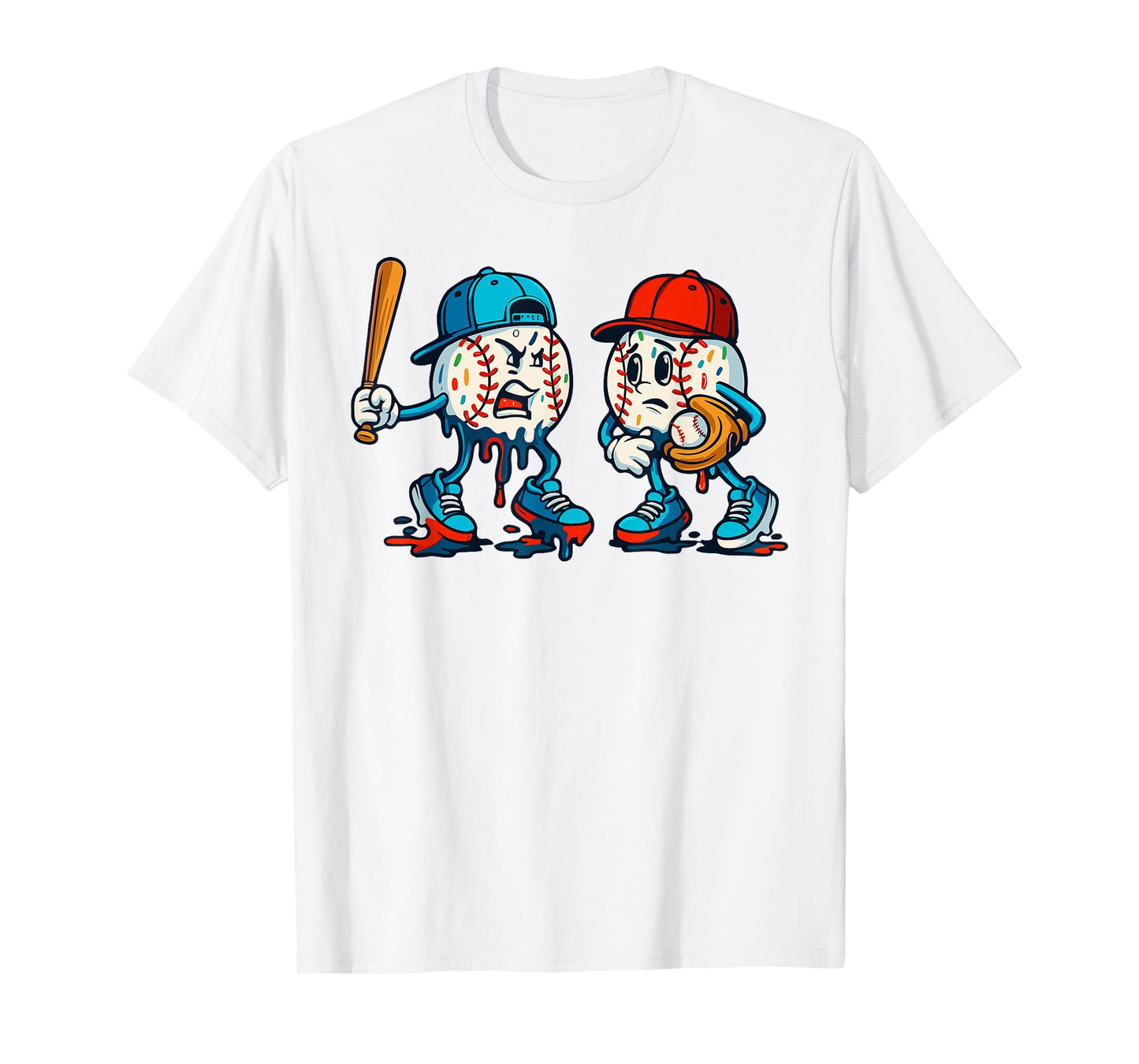 Ice Cream Drip Baseball Spots Baseball Drip T-Shirt
