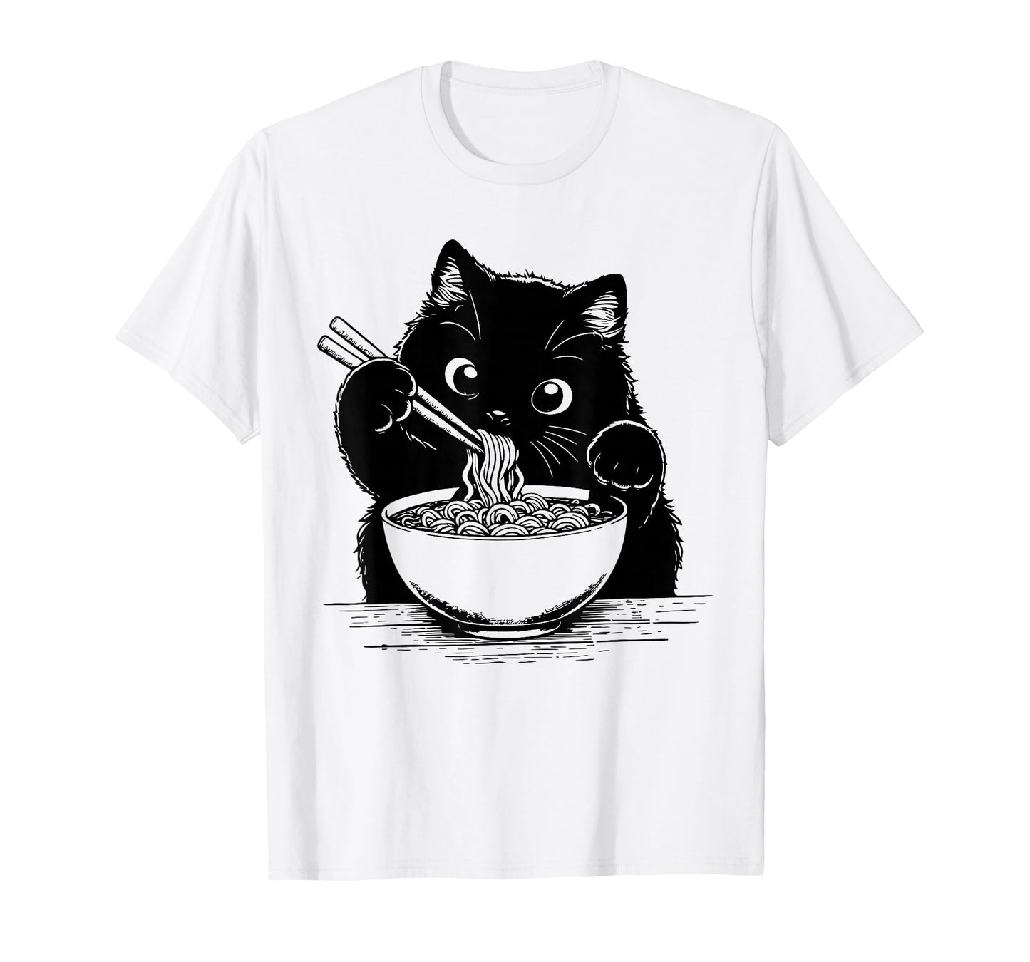 Cat Ramen Noodle Japanese Anime Manga Ramen Kawaii Cat T-Shirt