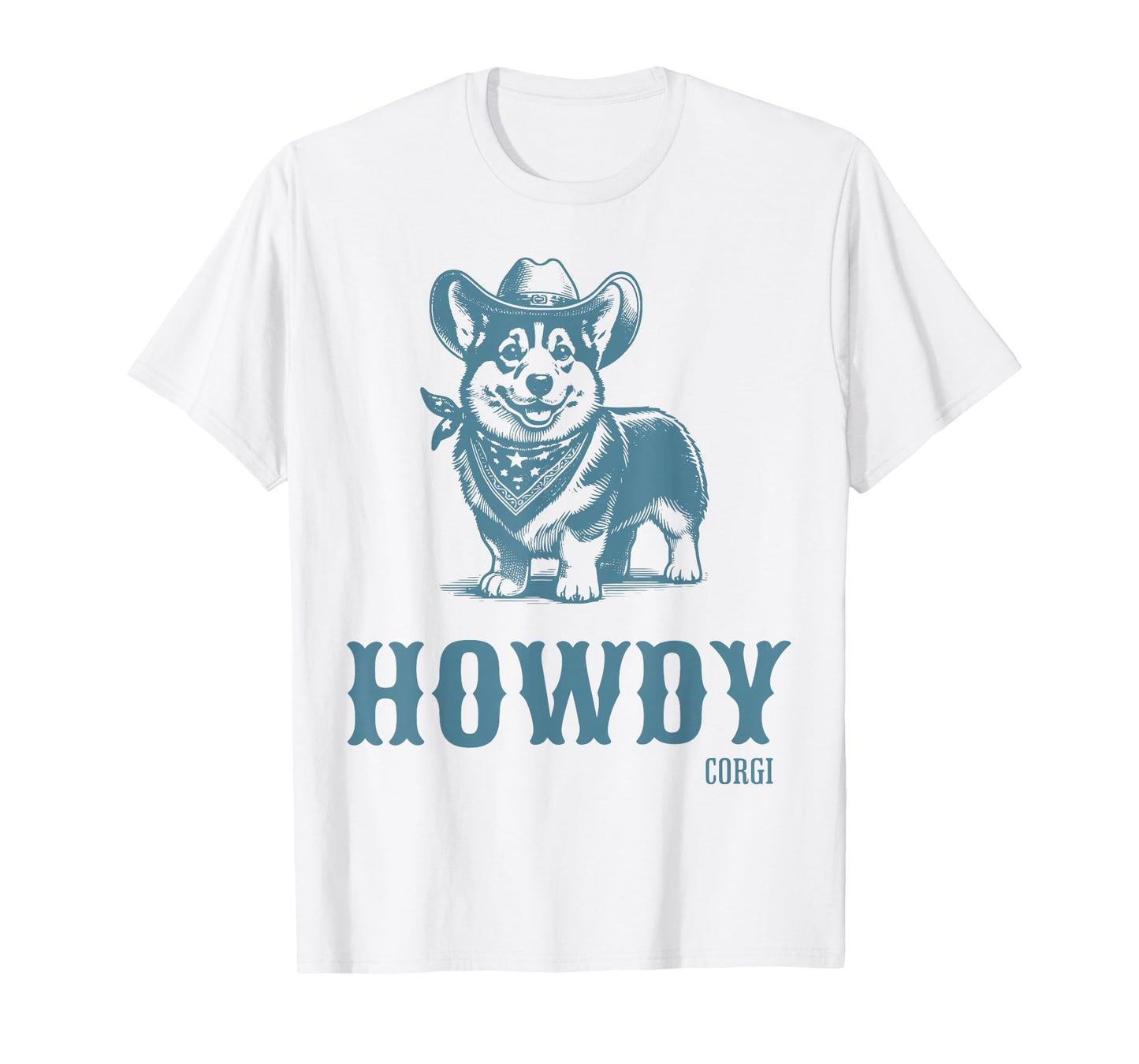 Retro Howdy Corgi Cowboy Western Country Cowboy Cowgirl T-Shirt