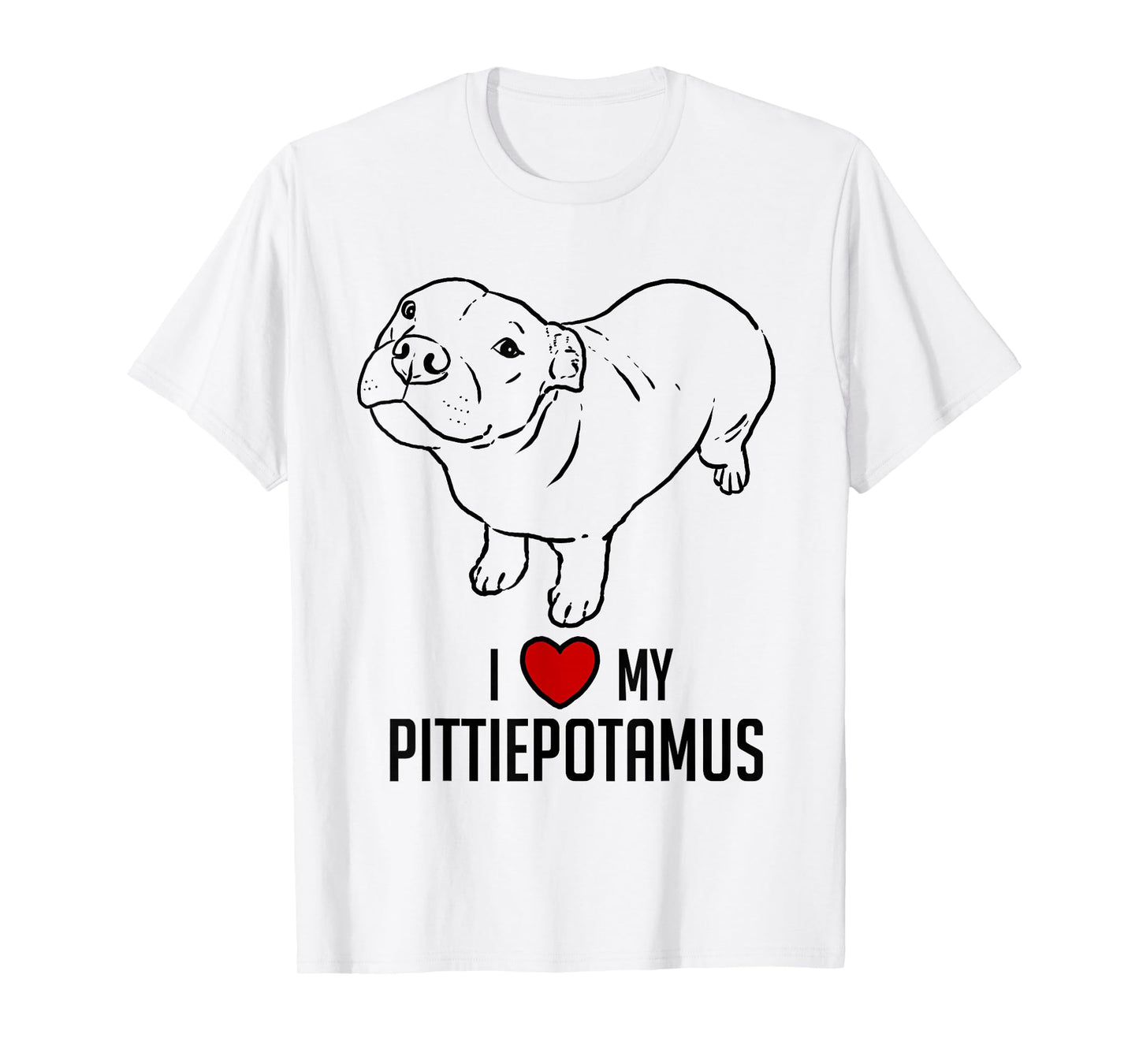 Funny Pitbull, Pitbull Humor, Pittiepotamus, Pitbull Hippo T-Shirt
