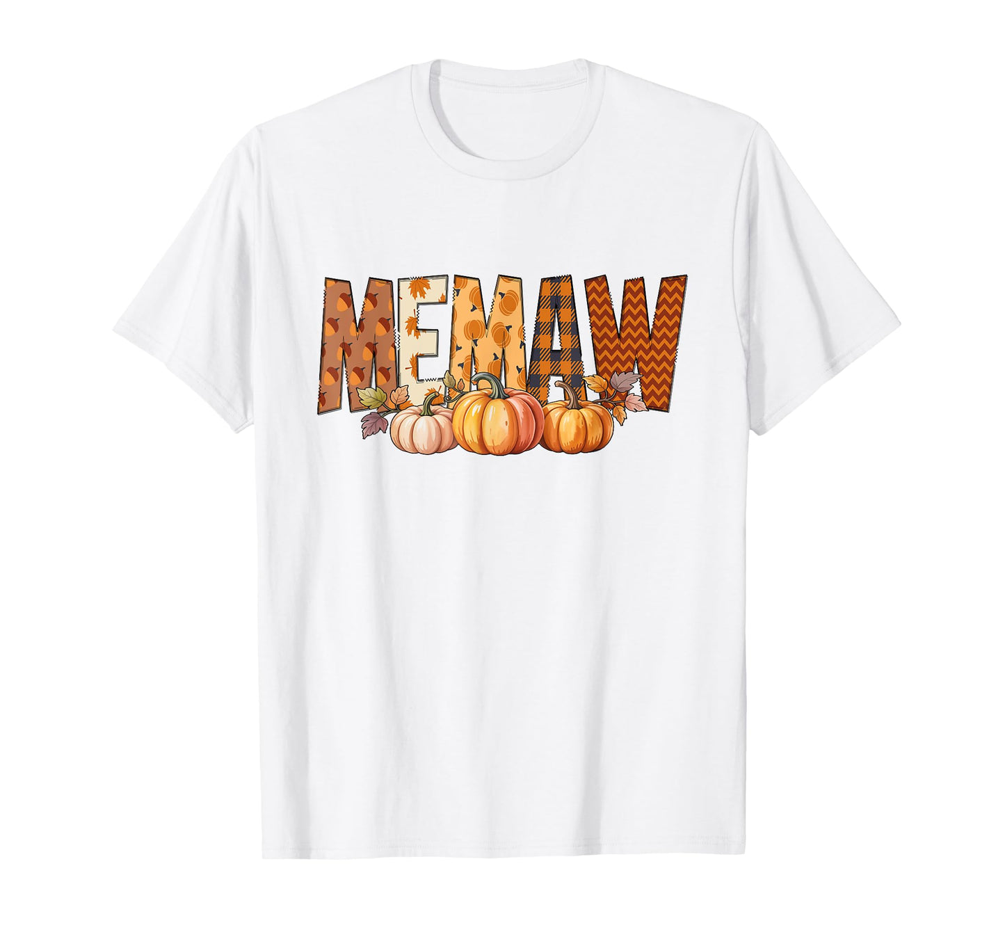 Memaw Pumpkin Fall Family Traditions Women T-Shirt