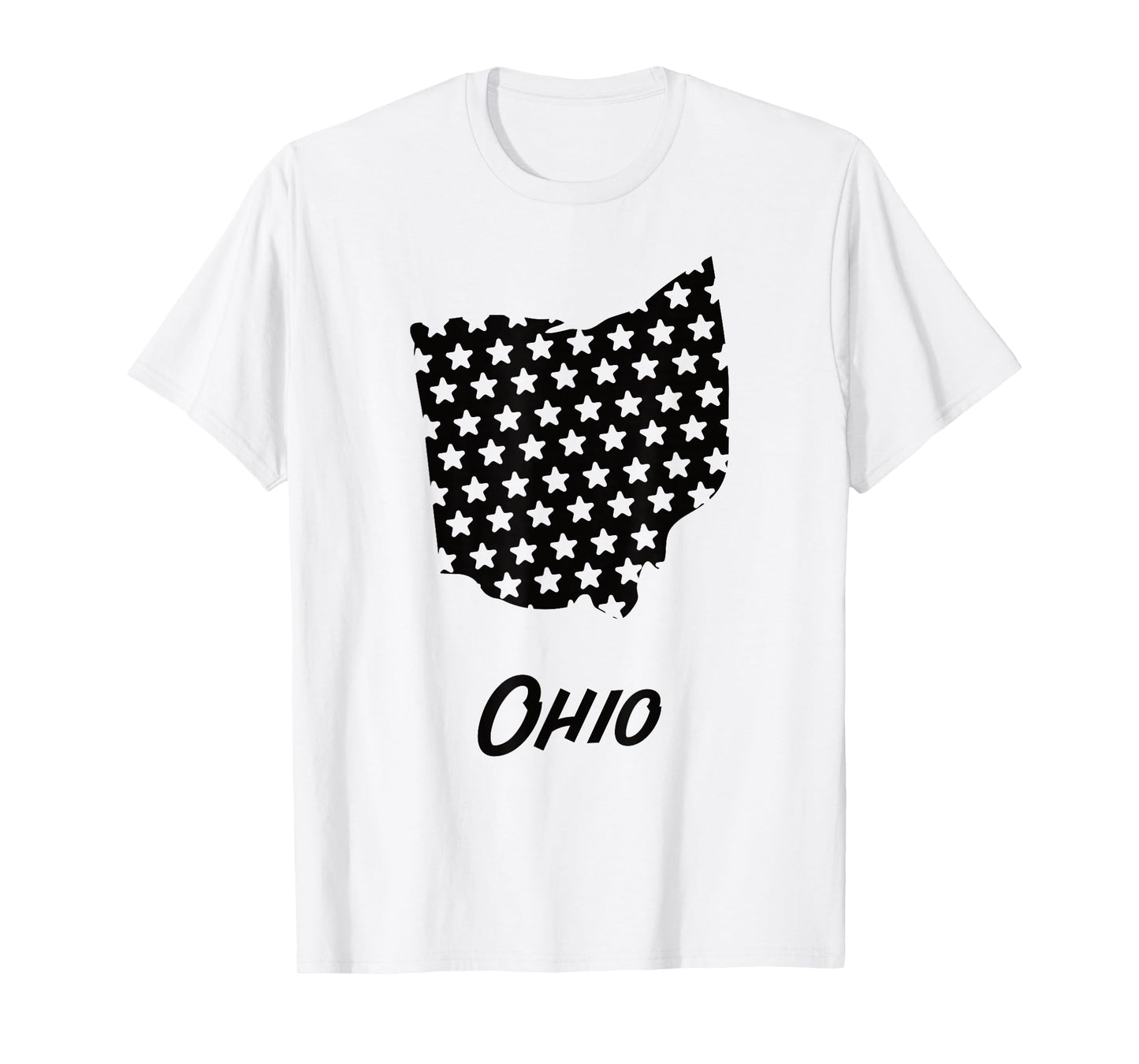 Ohio USA State Outline Stars Vintage Retro Design T-Shirt