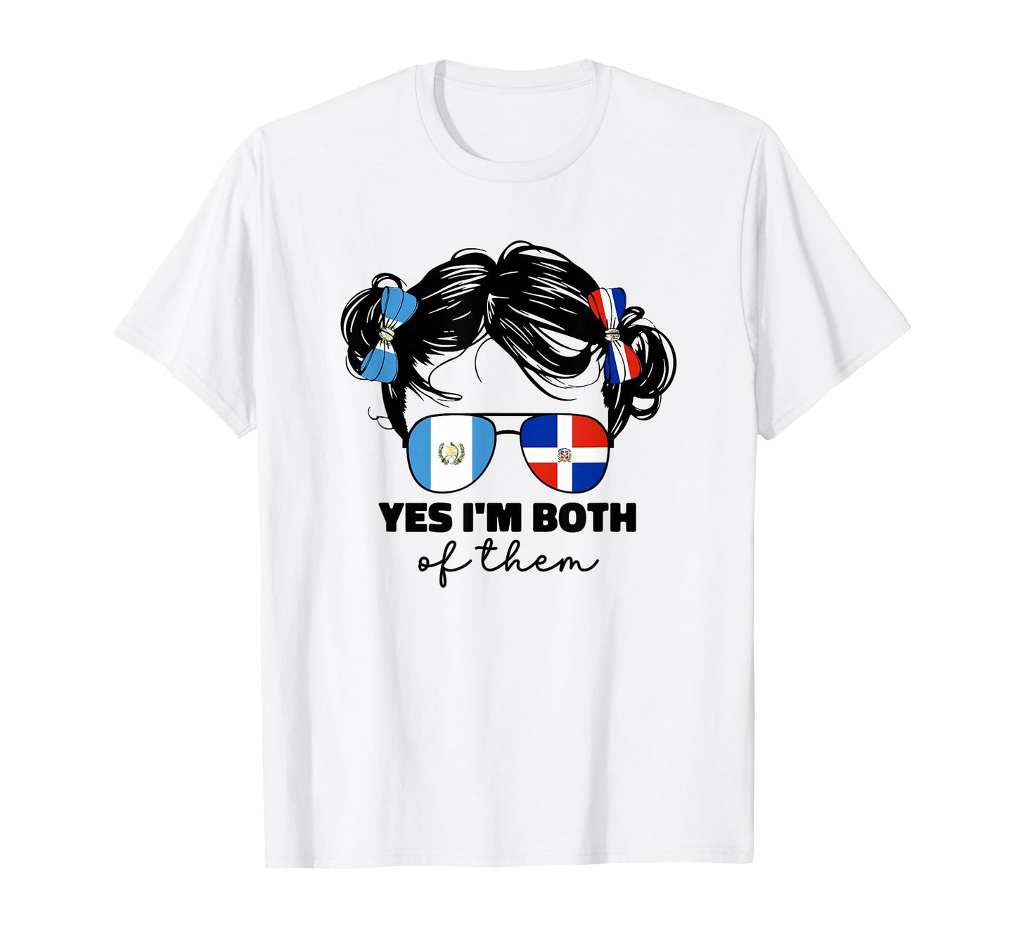 Half Dominican And Guatemalan Guatemala Flag Kids Girls Mix T-Shirt