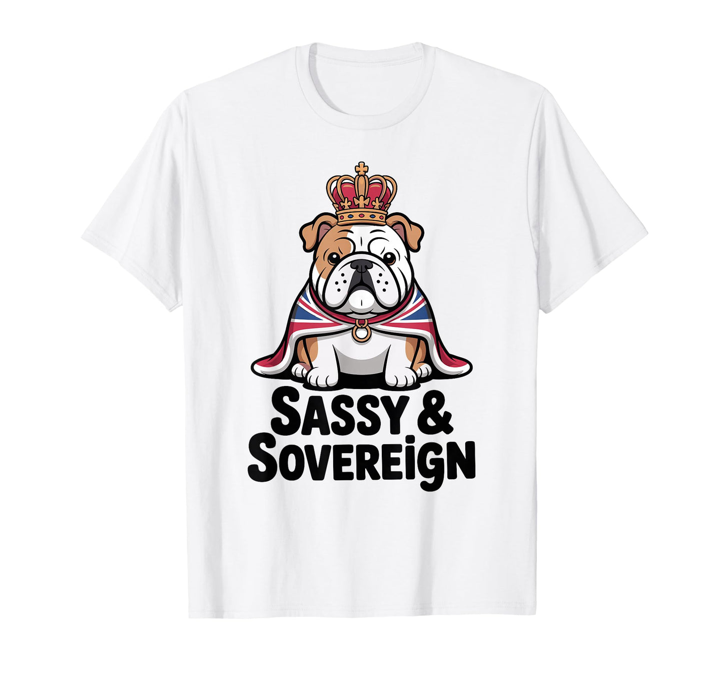 London Sassy British Bulldog with Union Jack Cape T-Shirt