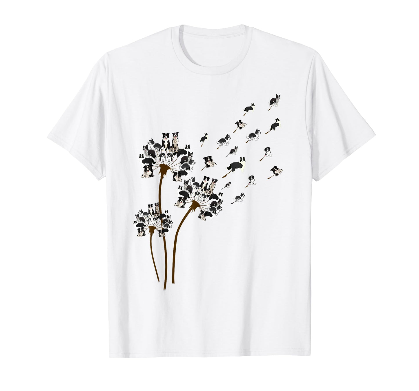 Border Collie Dandelion Funny Gift For Dog Lovers T-Shirt for Men Women