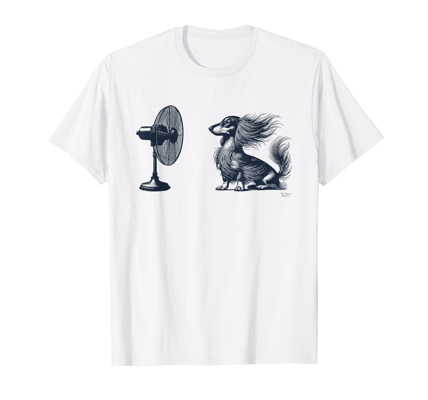 Long-Haired Dachshund Fan Club Funny Dog Wienerdog Breeze T-Shirt