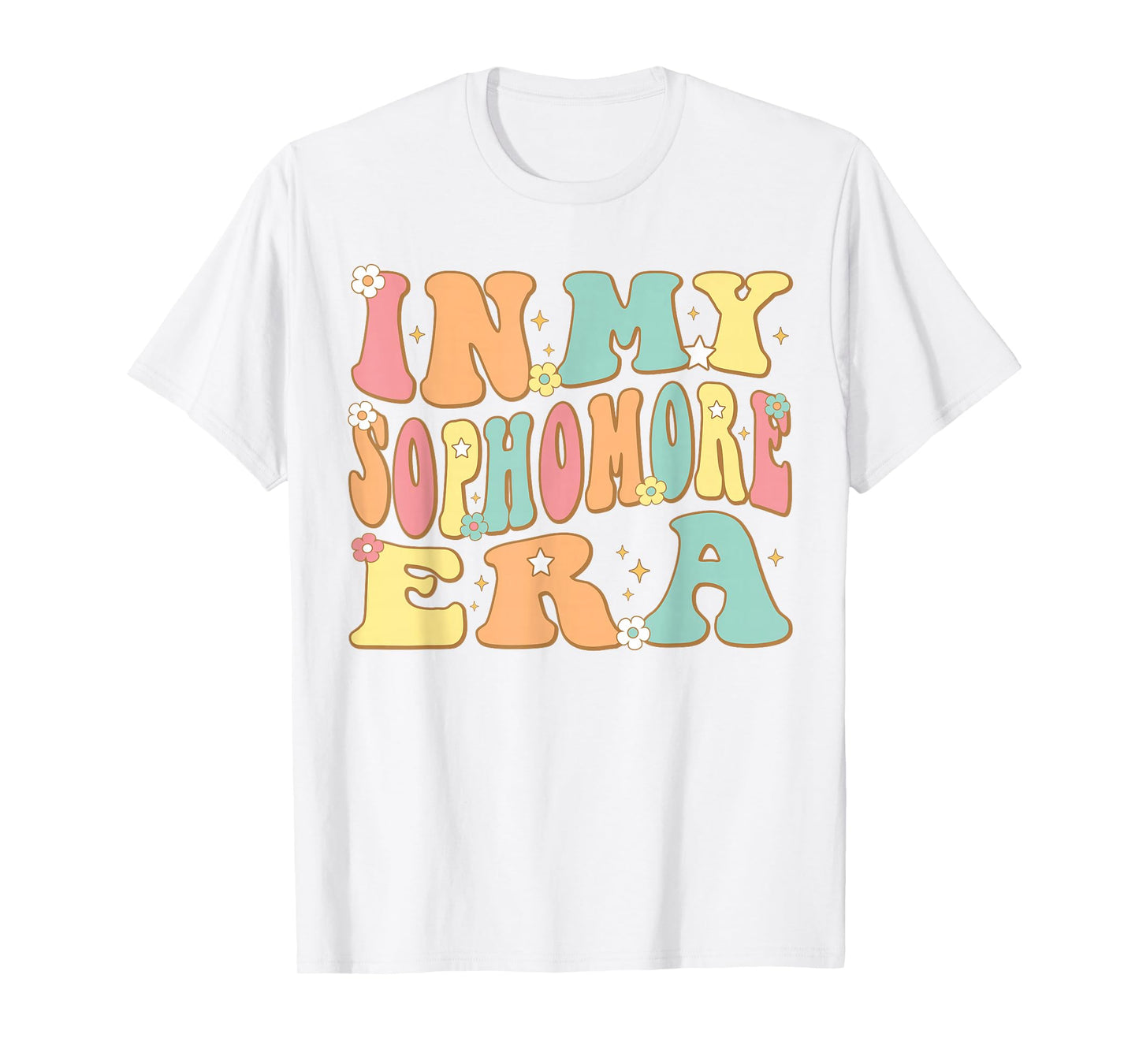 In My Sophomore Era Groovy School 10th Grade Student Girl T-Shirt