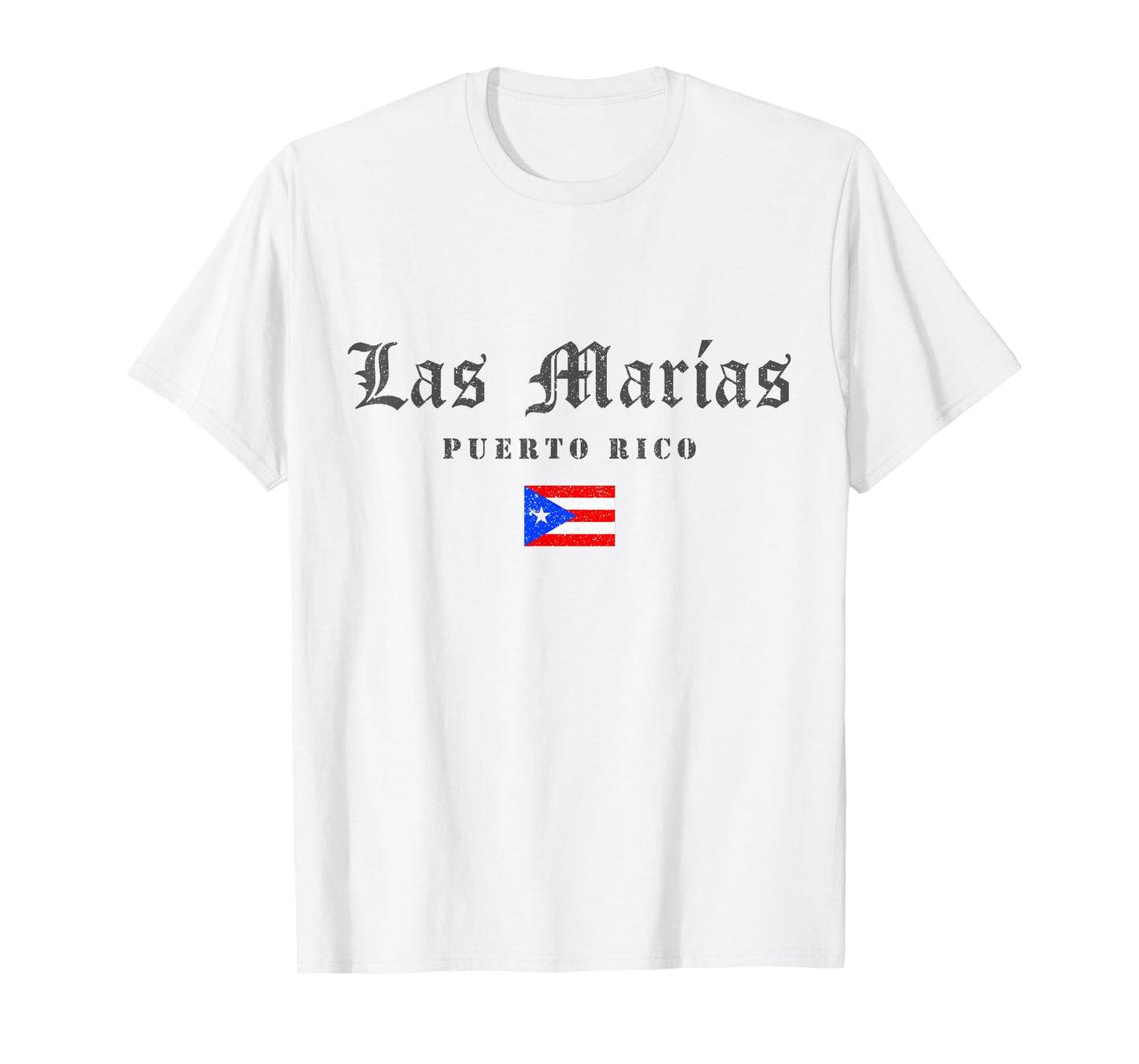 Vintage Las Marías Puerto Rico Flag Pride Home Root Travel T-Shirt