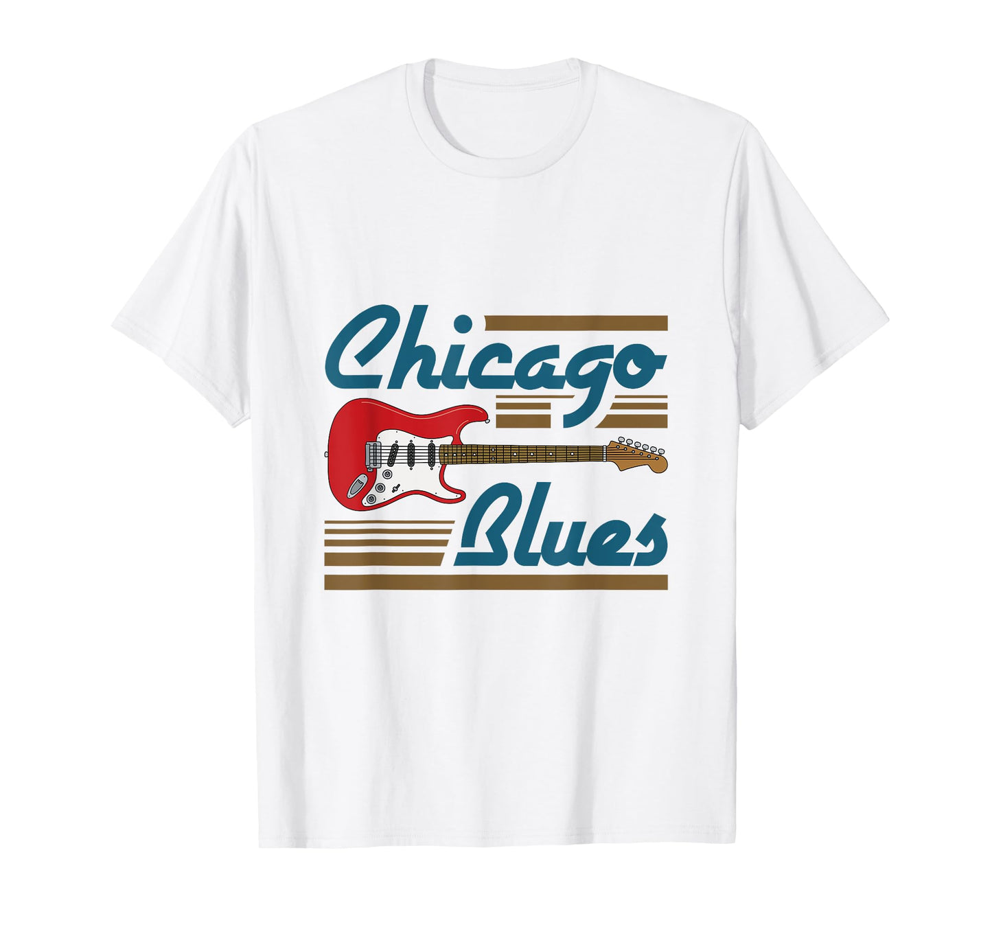 Chicago Blues Music Lover Guitar Musician Player T-Shirt