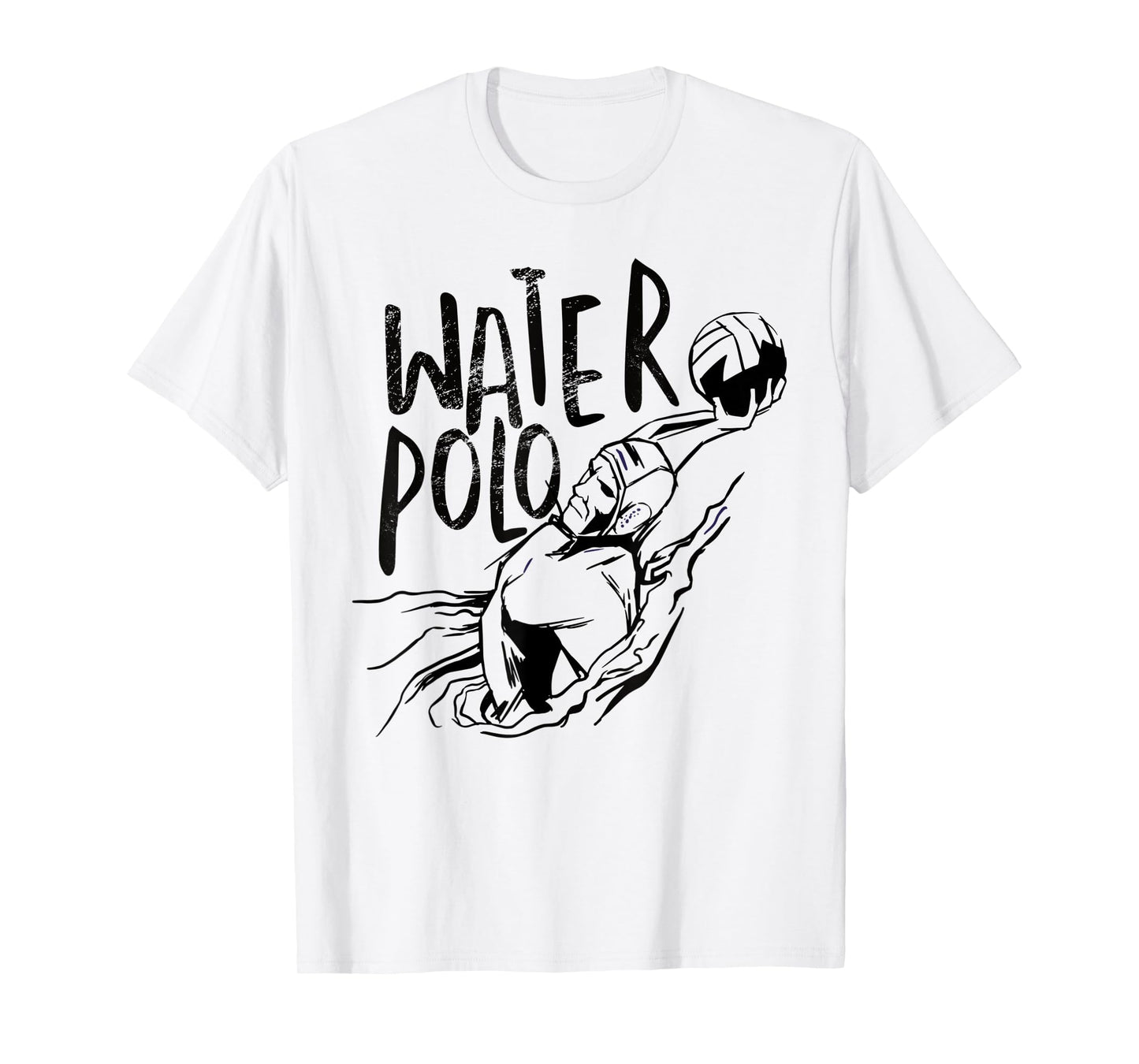 Water Polo Player Grunge Style - WaterPolo Design Ideas T-Shirt