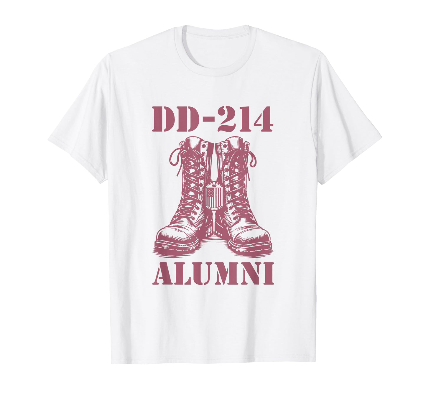 DD-214 Alumni Combat Boots Proud Retired Military Vet T-Shirt
