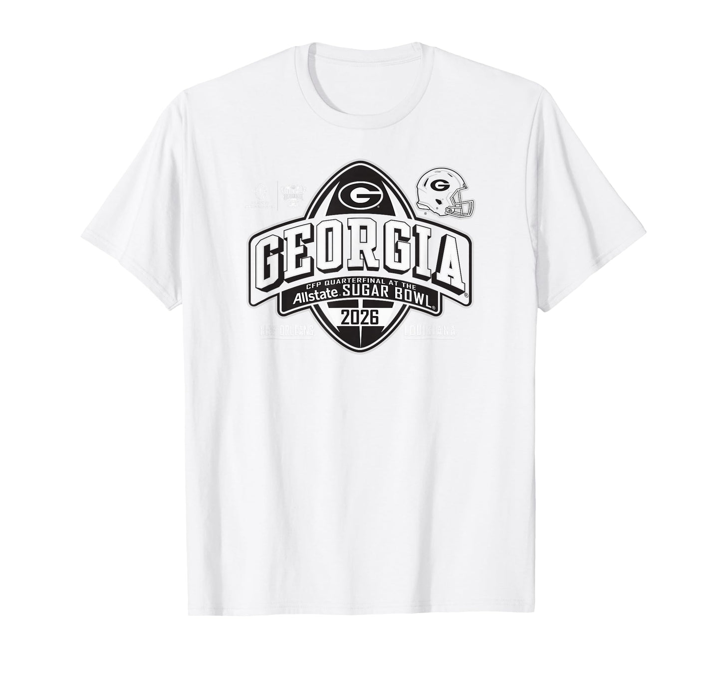 Georgia Bulldogs Sugar Bowl 2025-2026 CFP Quarterfinal Red T-Shirt