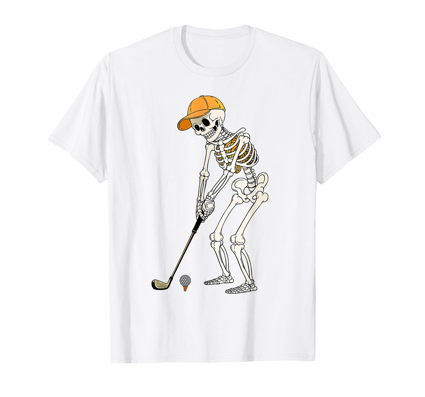 Retro Skeleton Golf Halloween Golfer Golf Player For Men Dad T-Shirt