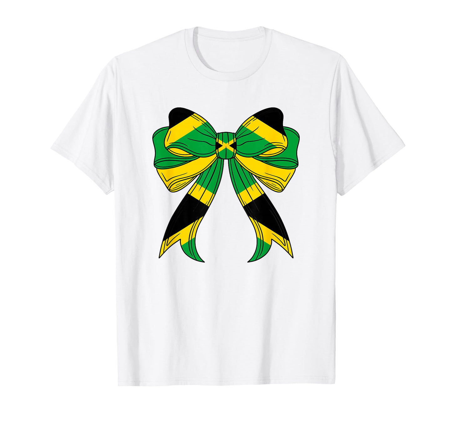 Jamaica Flag For Women Coquette Bow Cute Jamaican Woman Girl T-Shirt