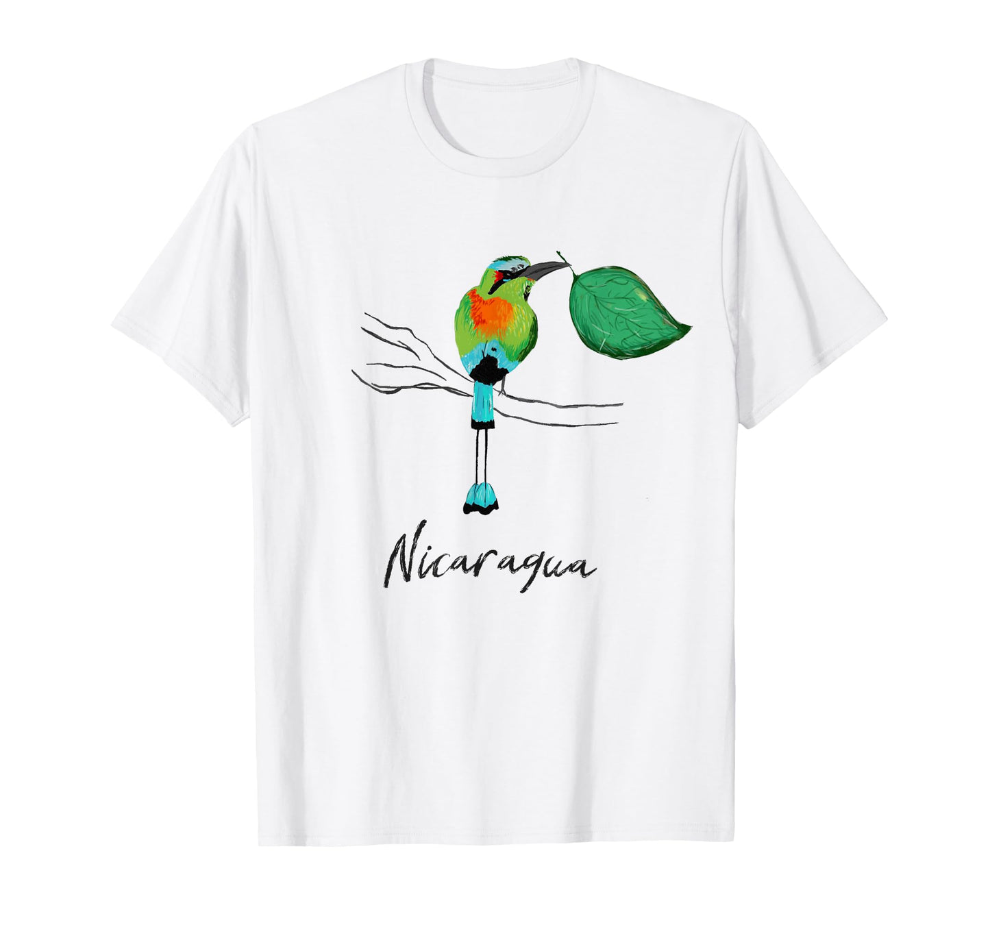 Nicaragua Guardabarranco Colorful national bird shirt T-Shirt