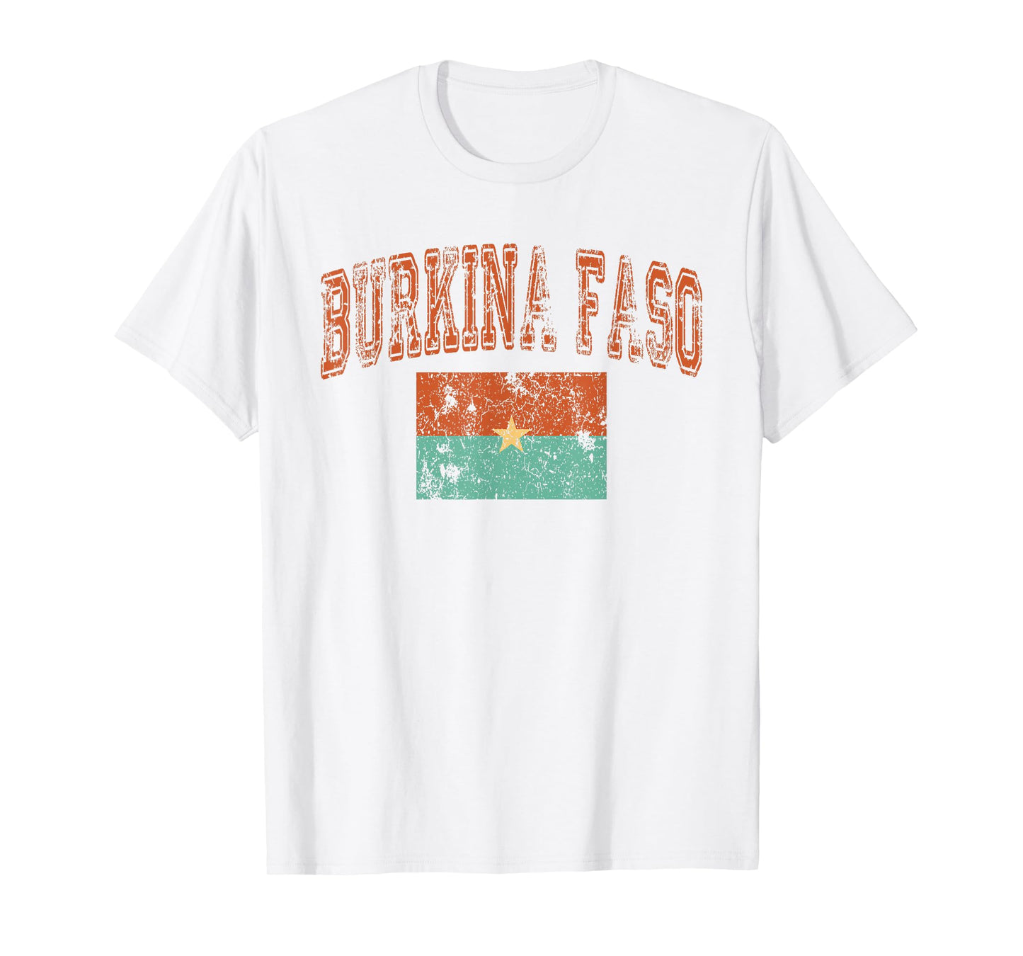 Vintage Retro Faded Burkina Faso Flag T-Shirt