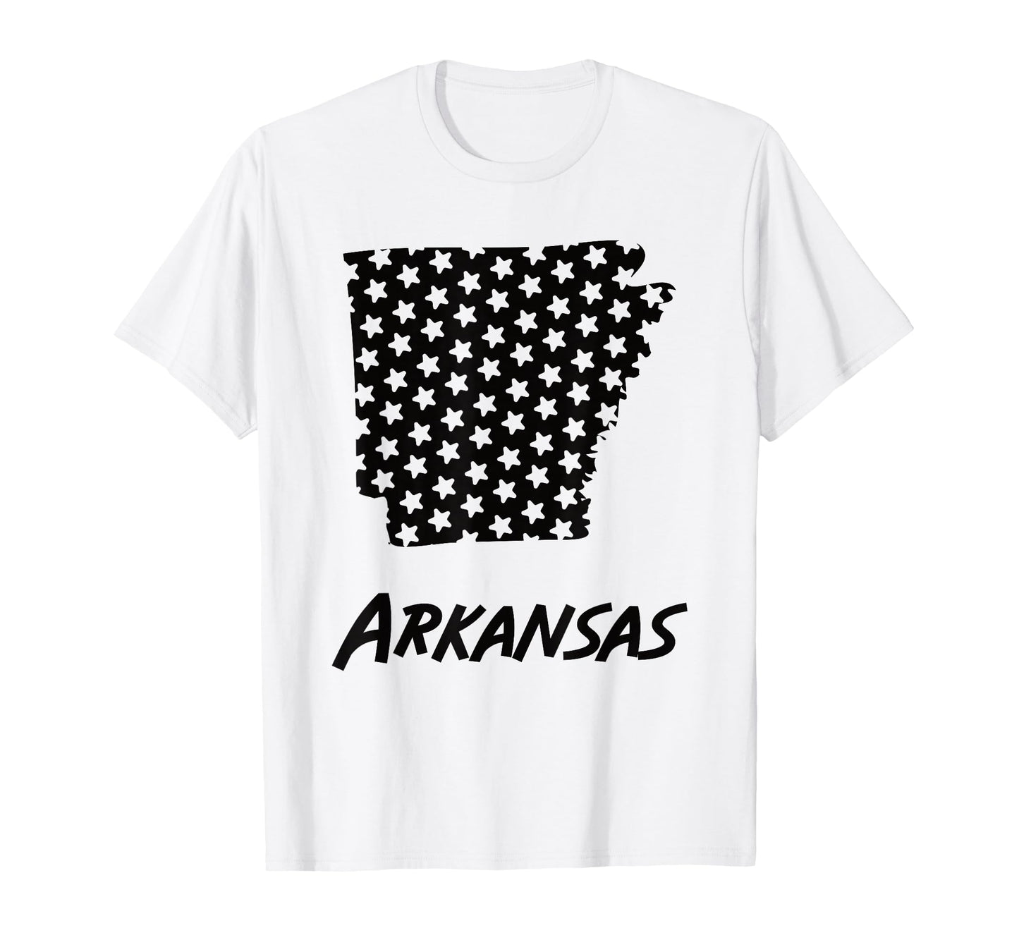 Arkansas USA State Outline Stars Vintage Retro Design T-Shirt