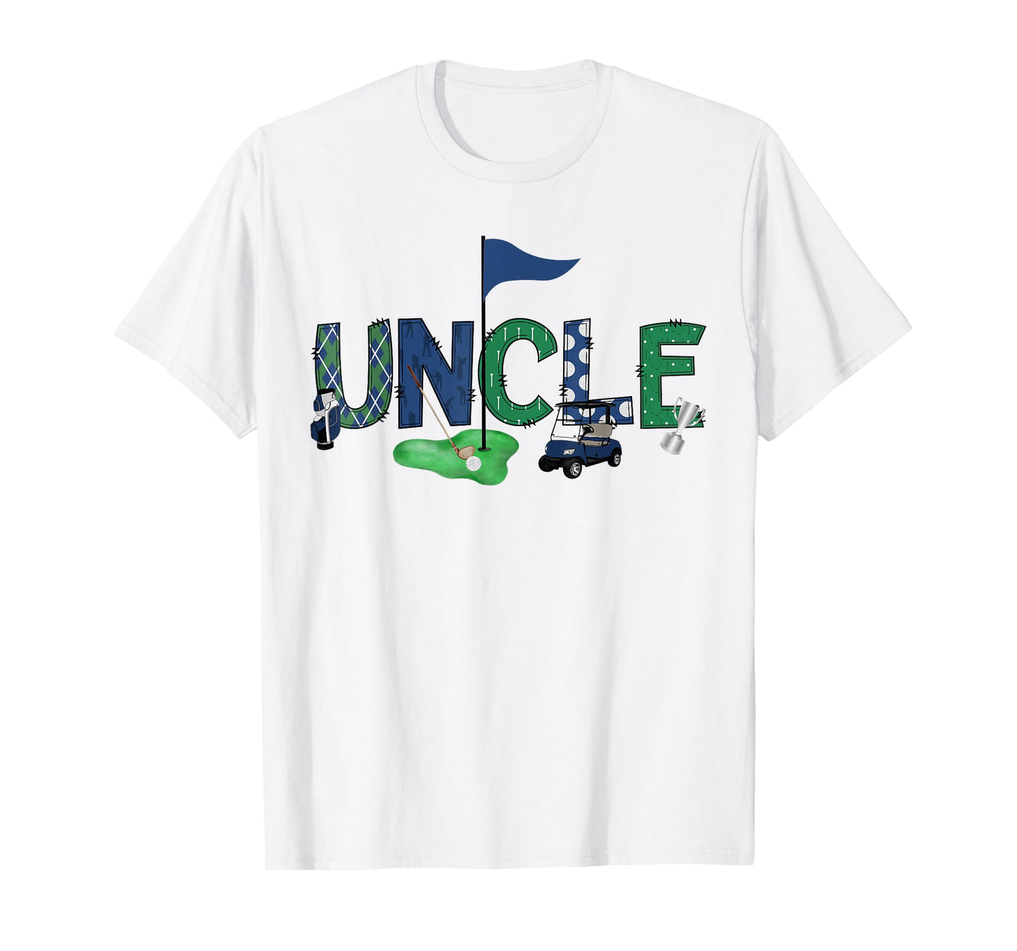 Uncle Of The Birthday Boy Hole in One Golf Sport Matching T-Shirt