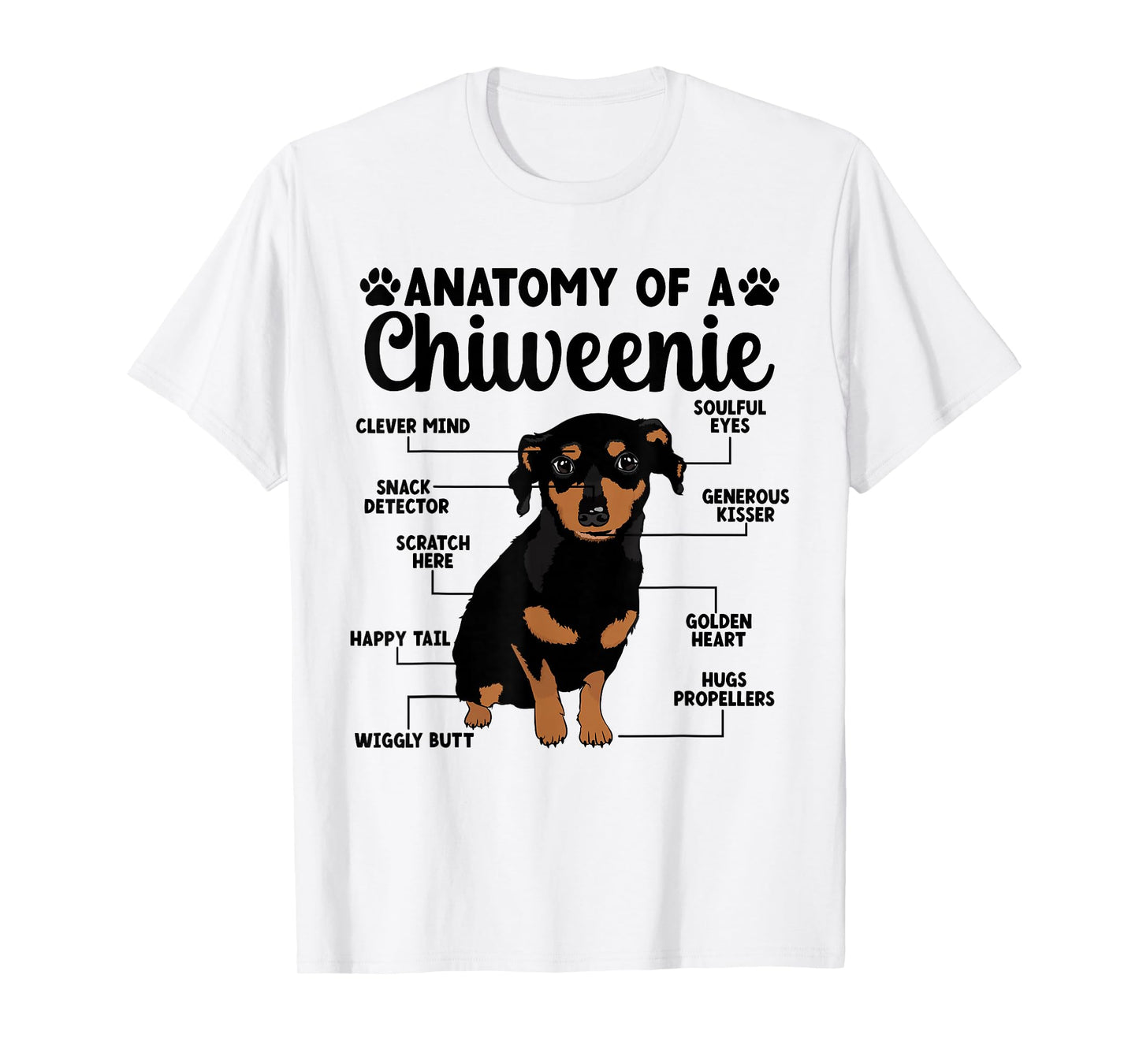 Anatomy Of A Chiweenie Owner Chiweenie Mom Chiweenie Dad T-Shirt