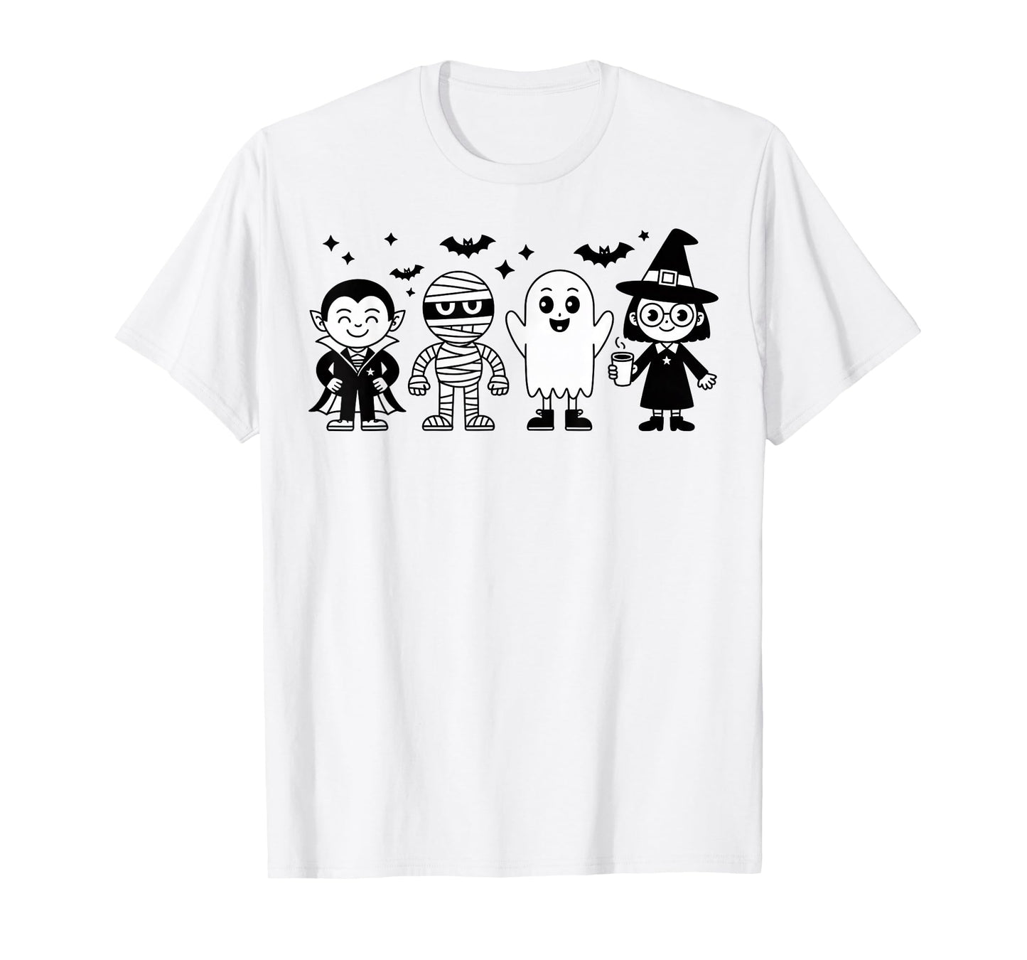 Cute Witch Ghost Mummy Vampire for Halloween T-Shirt