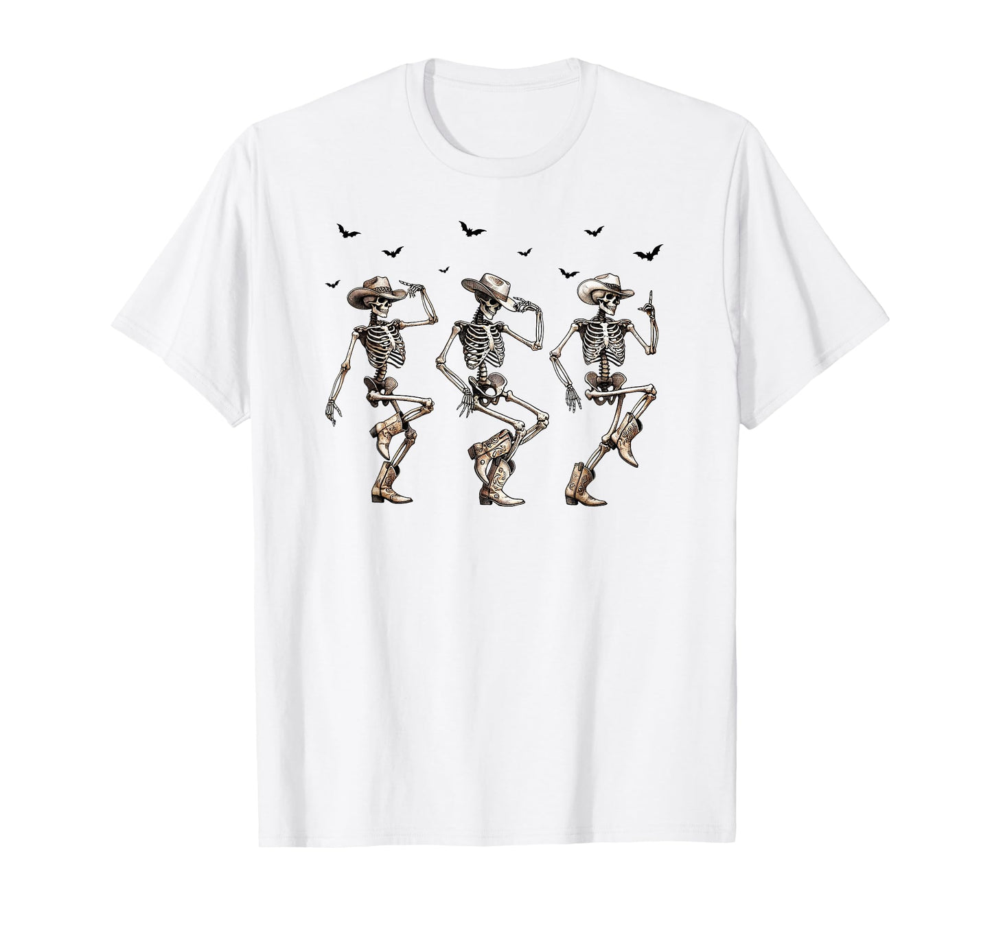 Cowboy Core, Dancing Skeletons, Country Cowgirl, Halloween T-Shirt