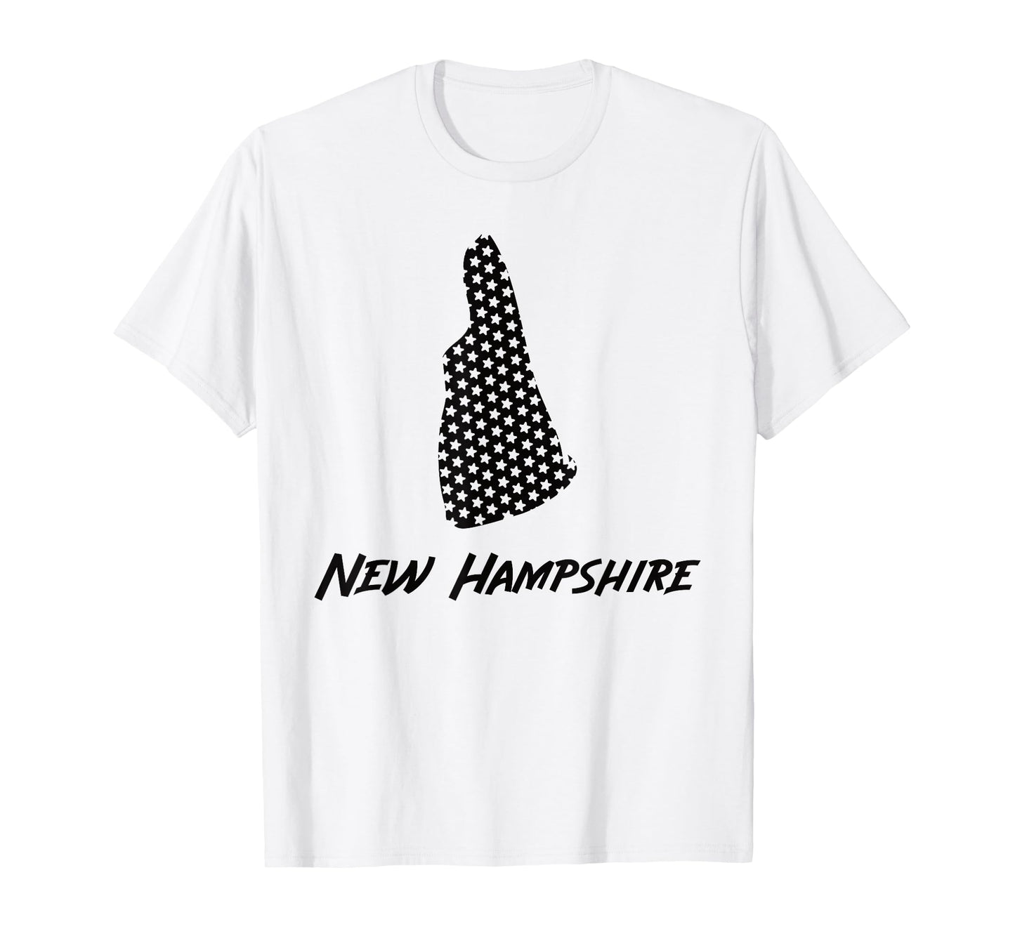 New Hampshire USA State Outline Stars Vintage Retro Design T-Shirt