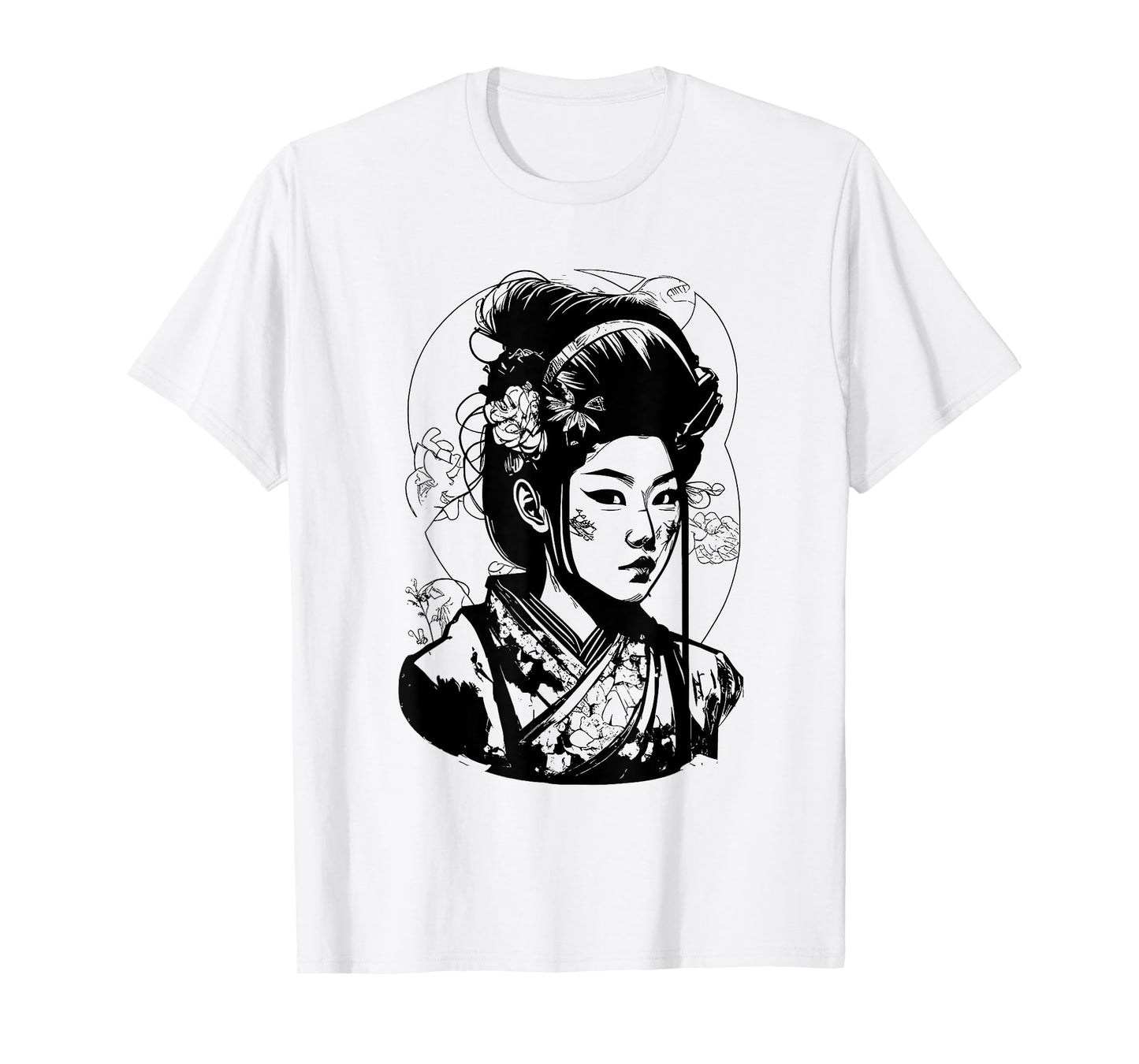Comic Drawing of a Japanese Manga Geisha T-Shirt