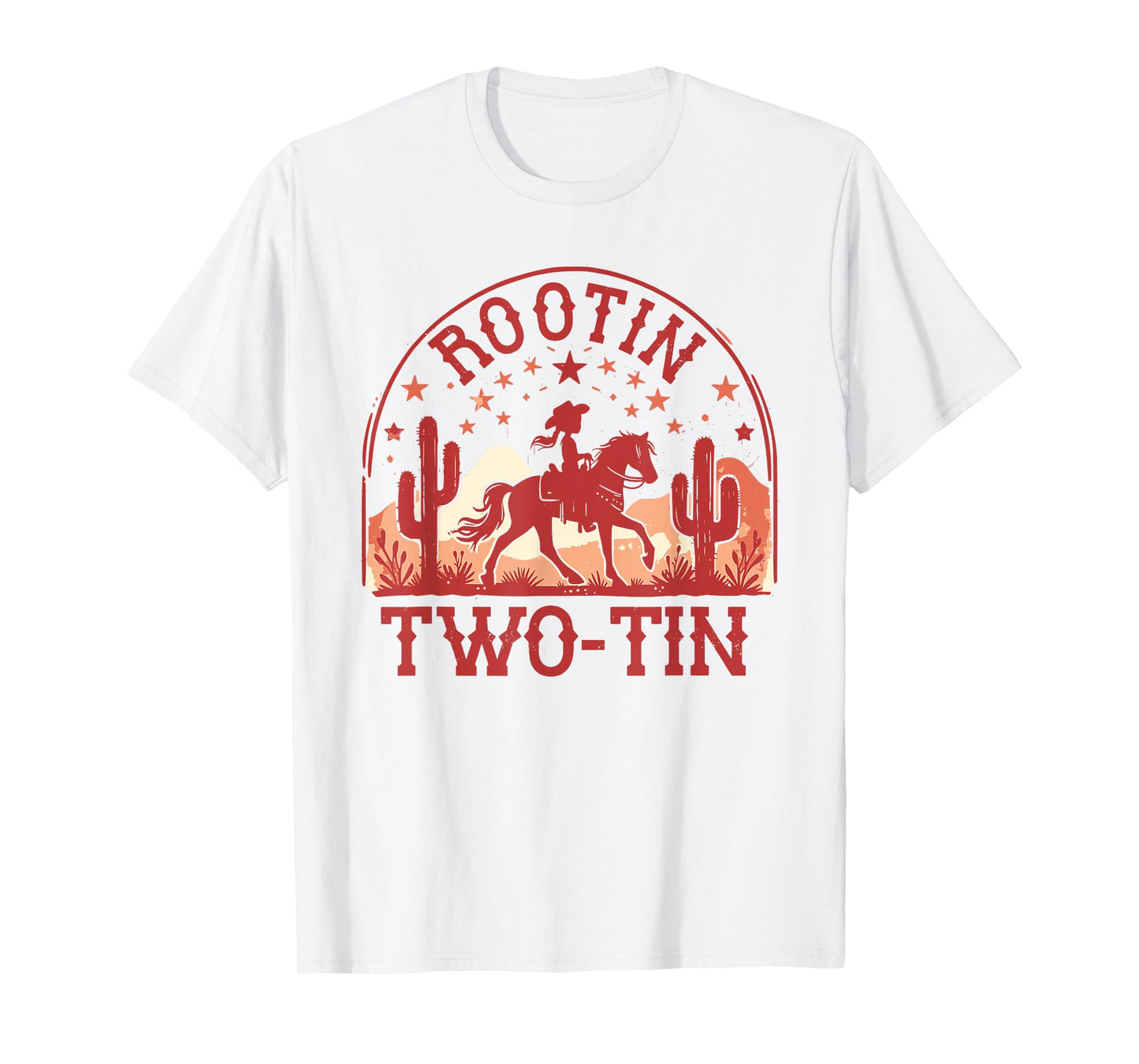 Rootin Two-tin 2nd Birthday Girl 2 Year Old Western Cowgirl T-Shirt